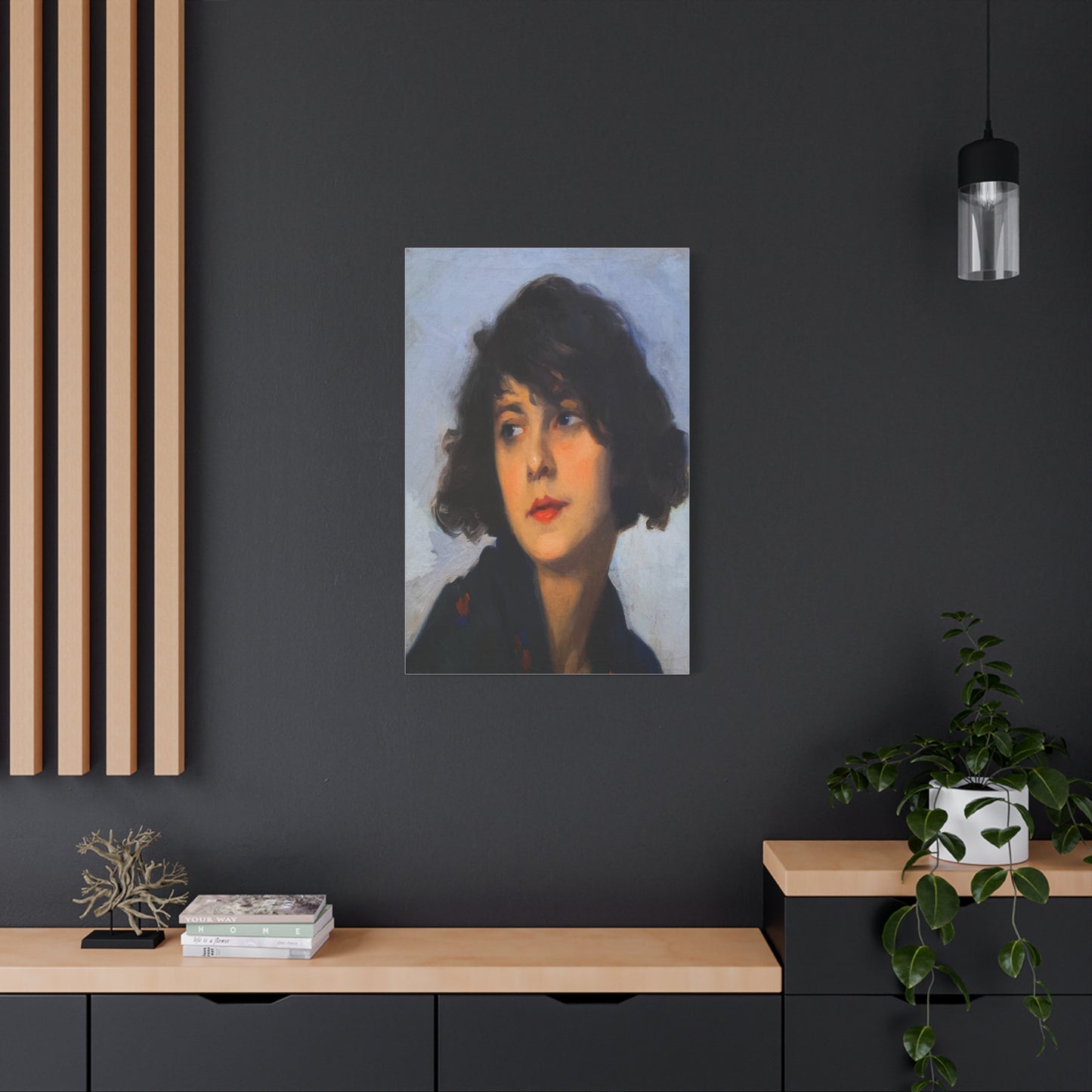 Mulher do chale verde (cropped) by Cyprien Eugene Boulet Matte Canvas Print — Stretched Wall Art