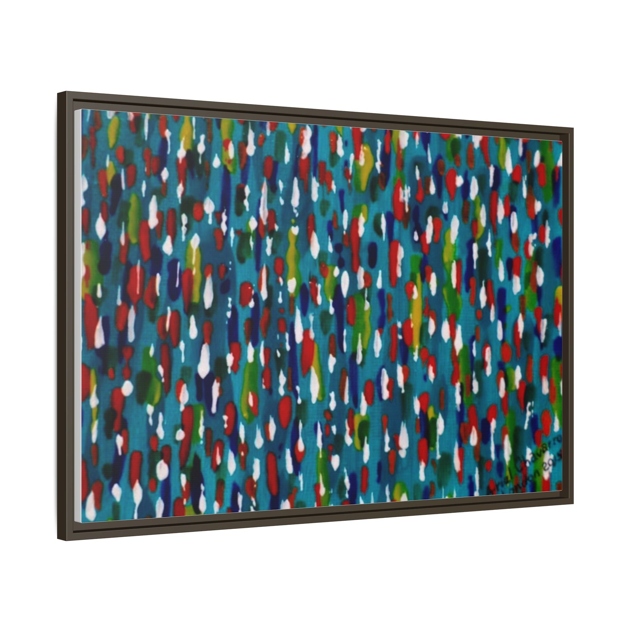 Colours Of The Soul Reflecting On Water by Ariel Chavarro Avila Matte Canvas Framed Art