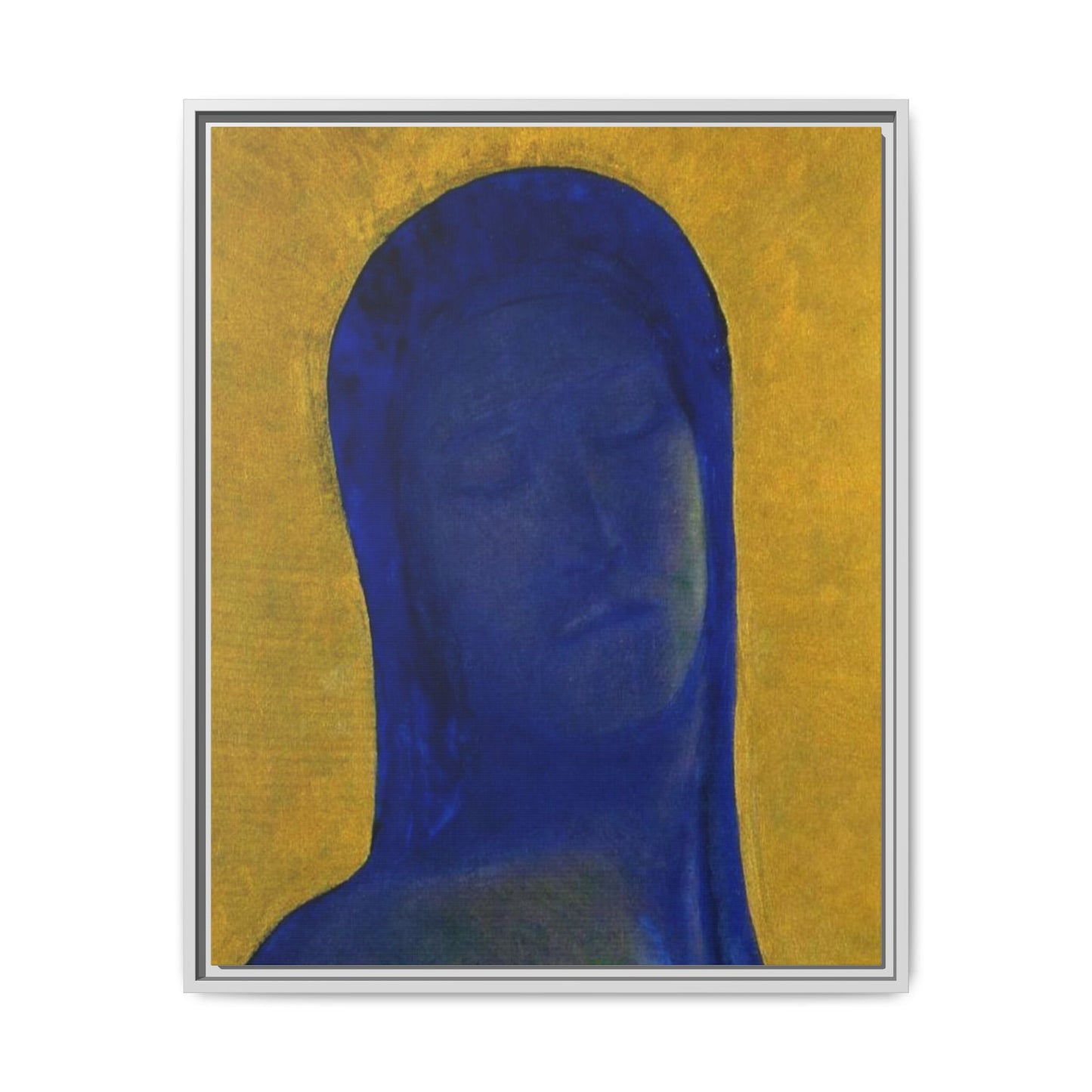 Closed Eyes by Odilon Redon Framed Matte Canvas Wall Art Print