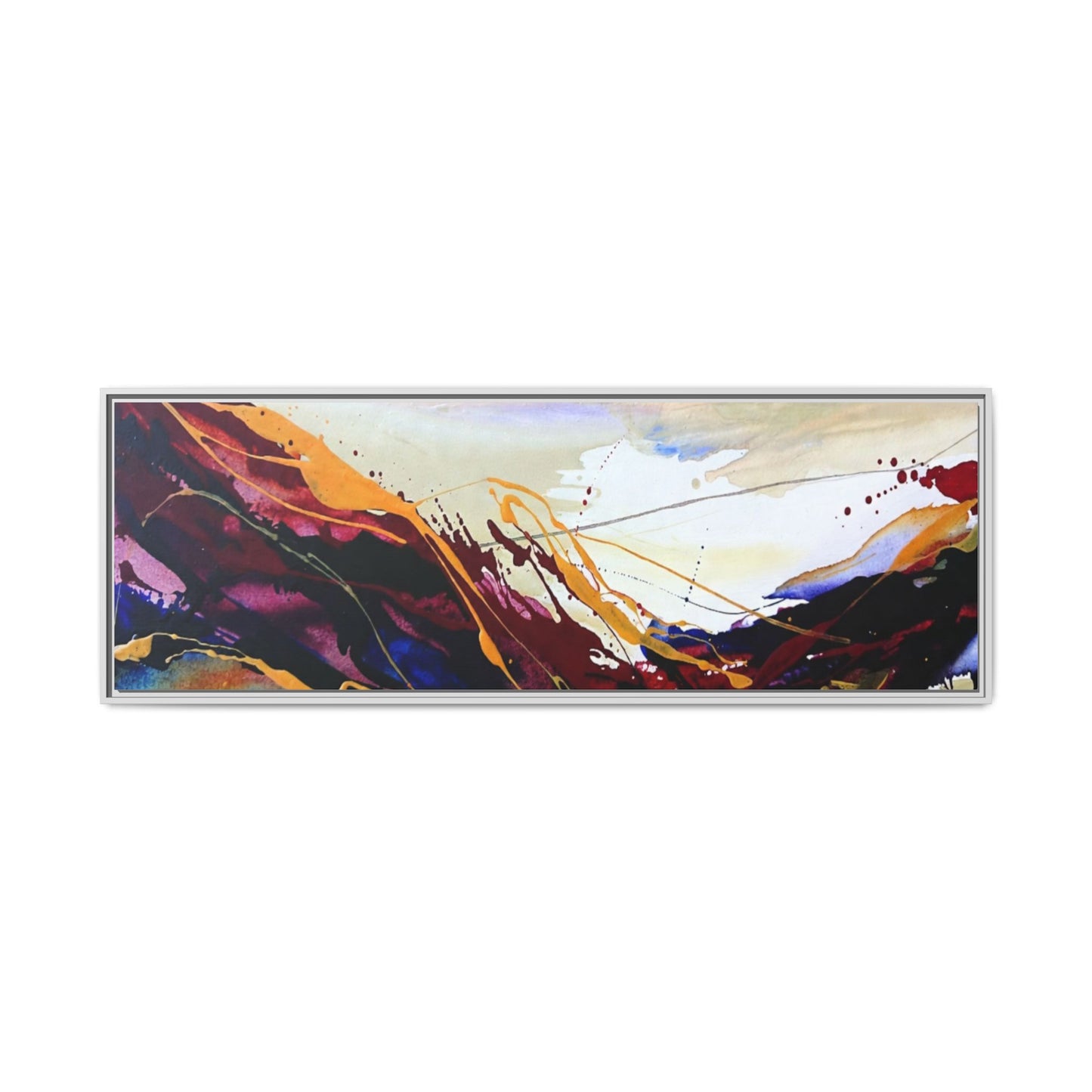 Abstract Flow Matte Canvas Framed Wall Art