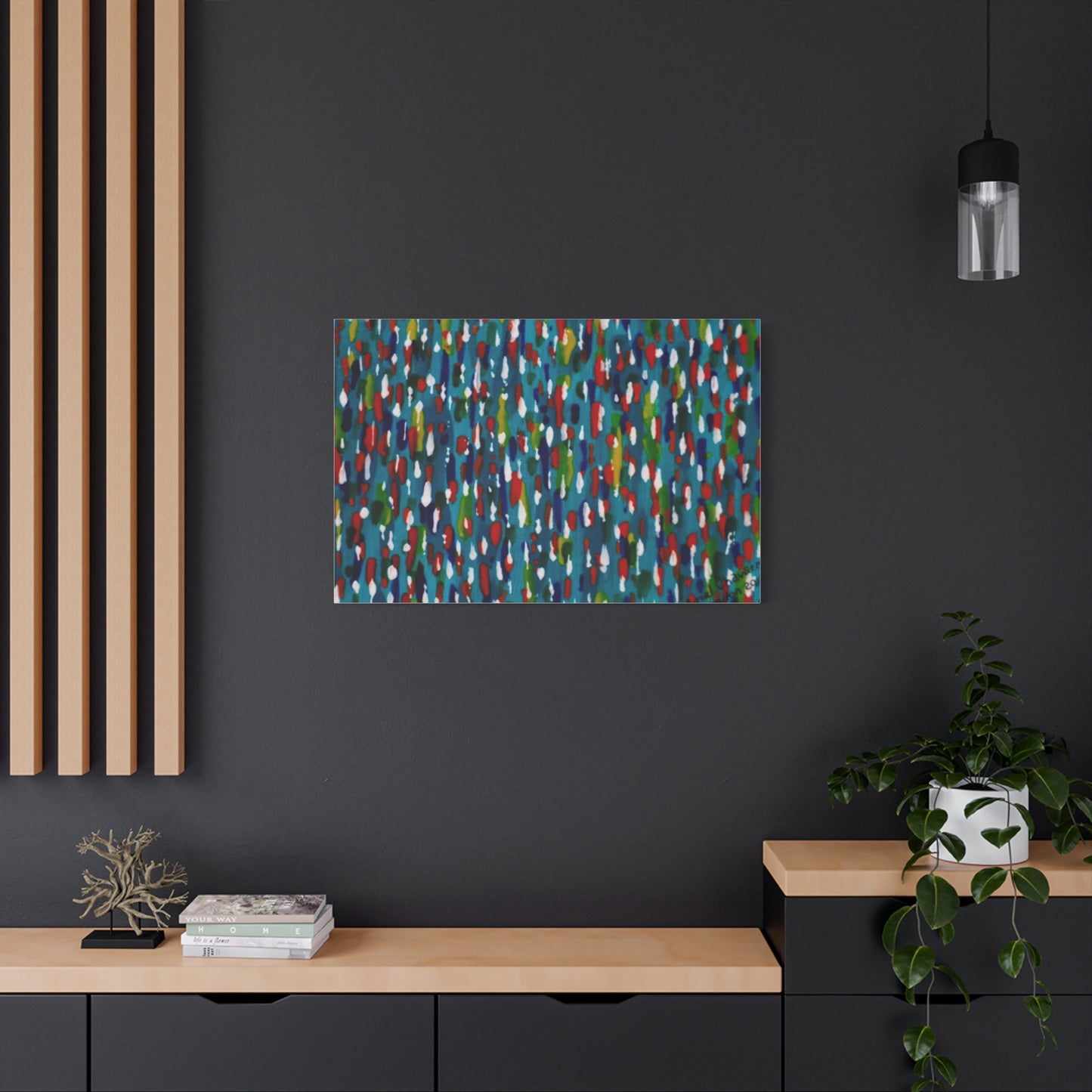 Colours Of The Soul Reflecting On Water by Ariel Chavarro Avila Matte Canvas Wall Art
