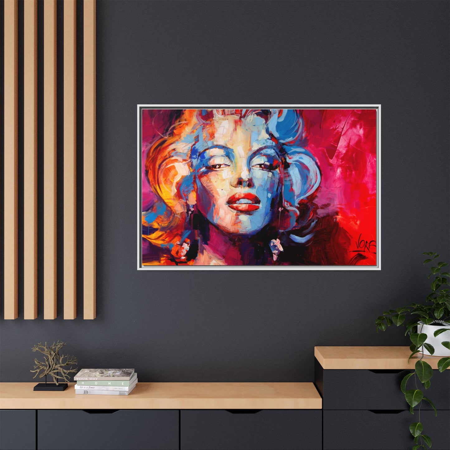 Marilyn Monroe attributed to Voke Matte Canvas Framed Wall Art