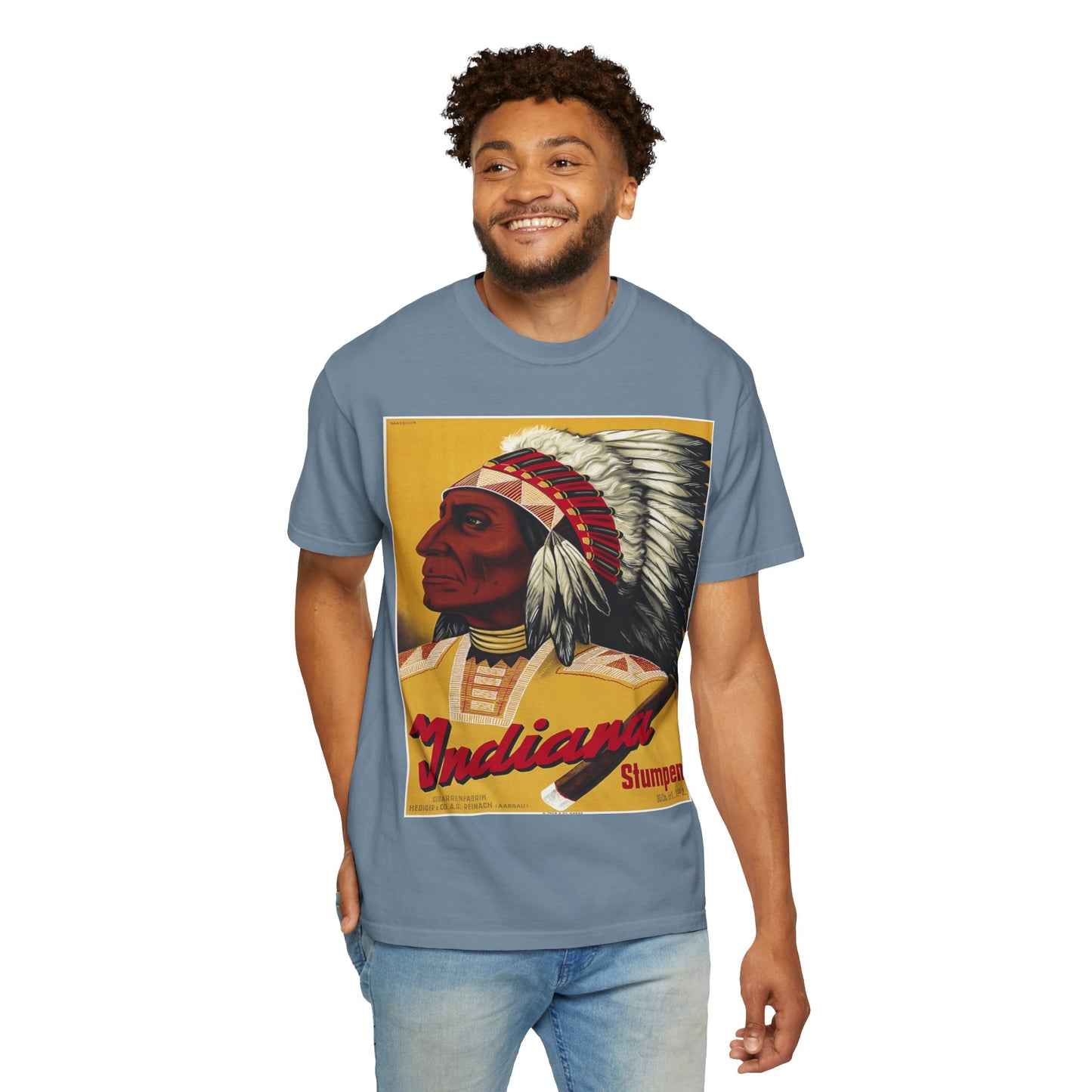 T-Shirt — Retro 'Indiana' Native Chief Vintage Poster Design