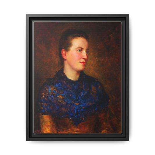Framed Matte Canvas Portrait Print — Classic Victorian Woman Wall Art
