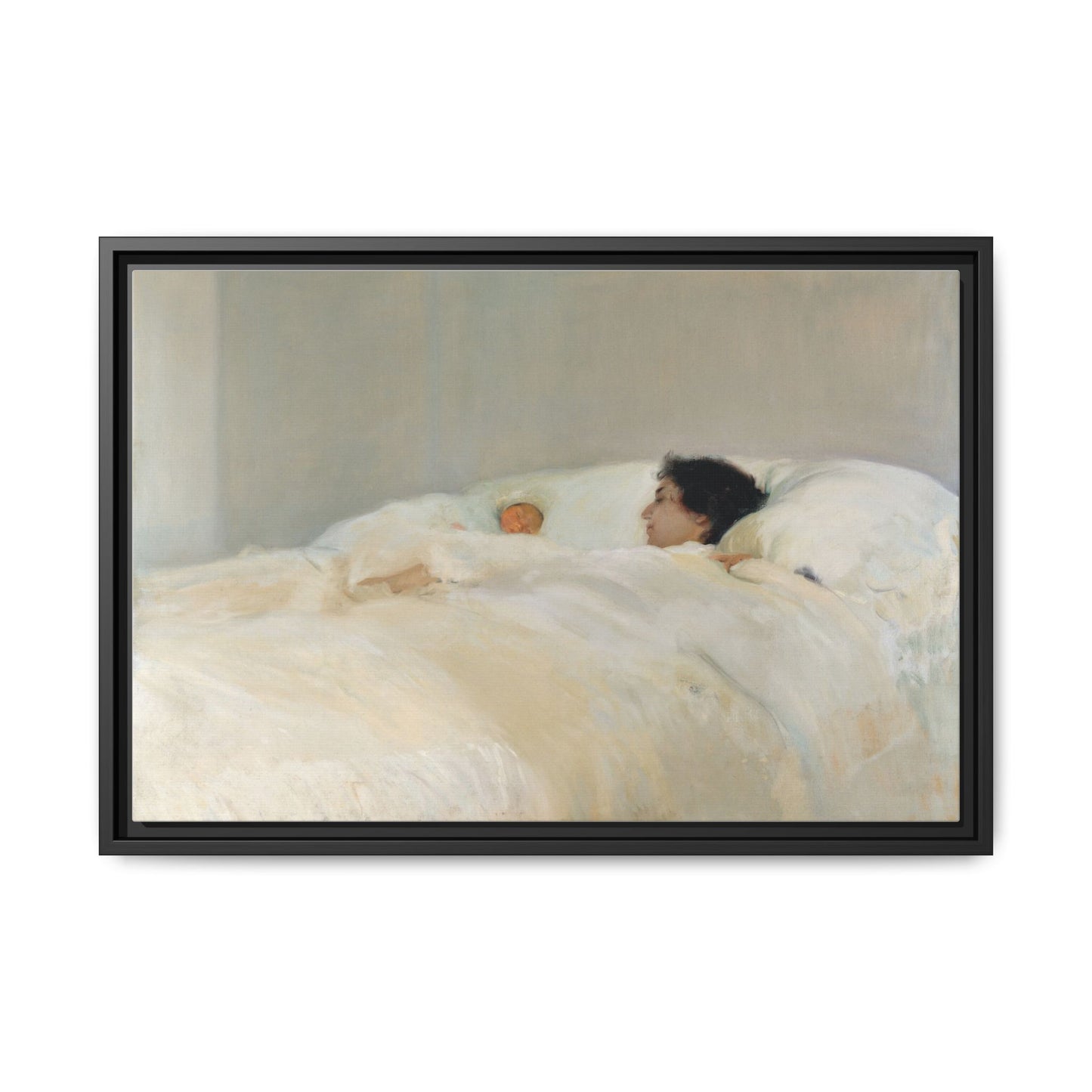 Mother by Joaquin Sorolla y Bastida Framed Matte Canvas Wall Art Print