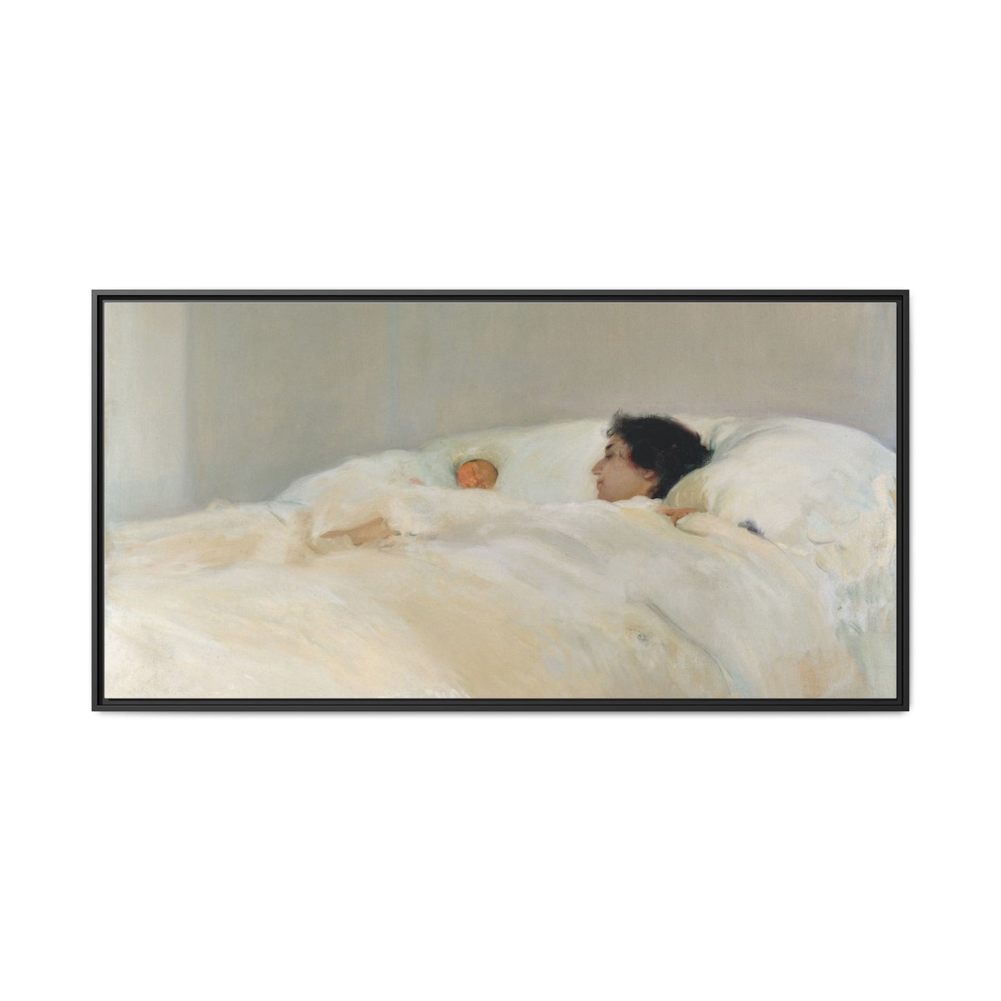 Mother by Joaquin Sorolla y Bastida Framed Matte Canvas Wall Art Print
