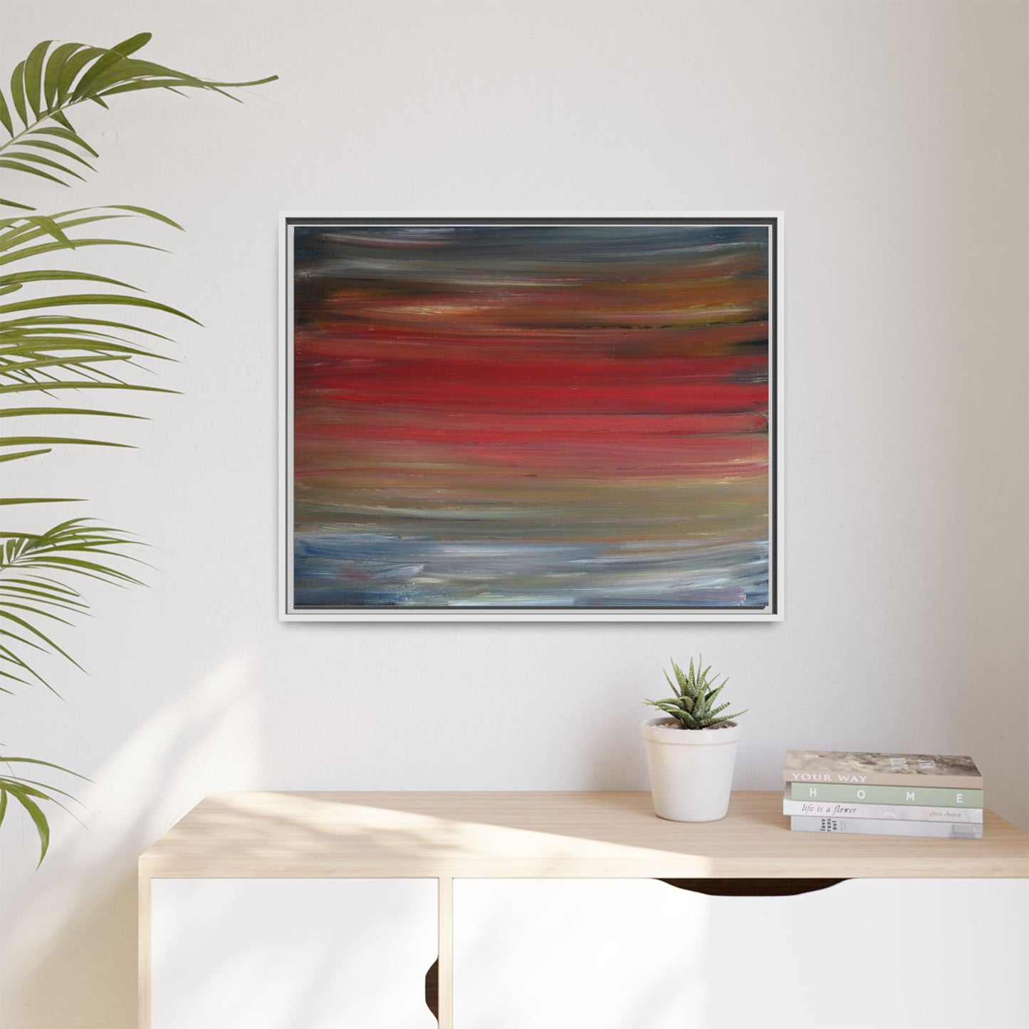 Misty morning by Norman Barrett Framed Matte Canvas Wall Art