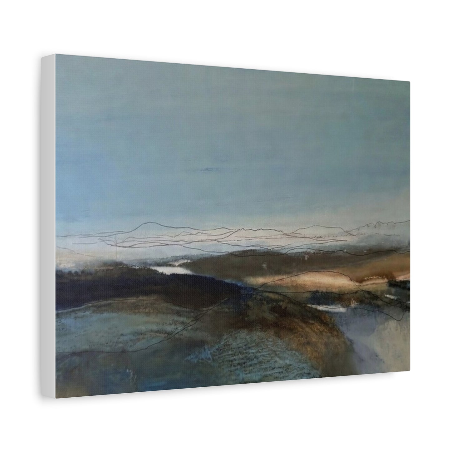 Blue landscape Matte Canvas, Stretched, 1.25"