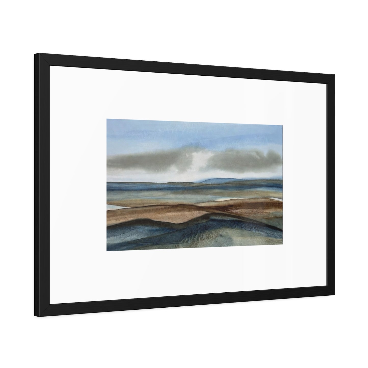 Framed Coastal Landscape Poster — Serene Seascape Wall Art Print