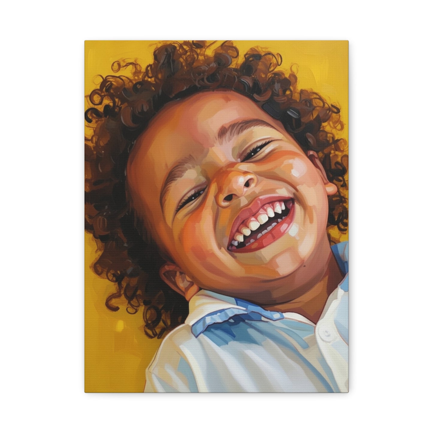 Joyful Child Portrait Canvas - Matte Stretched Wall Art
