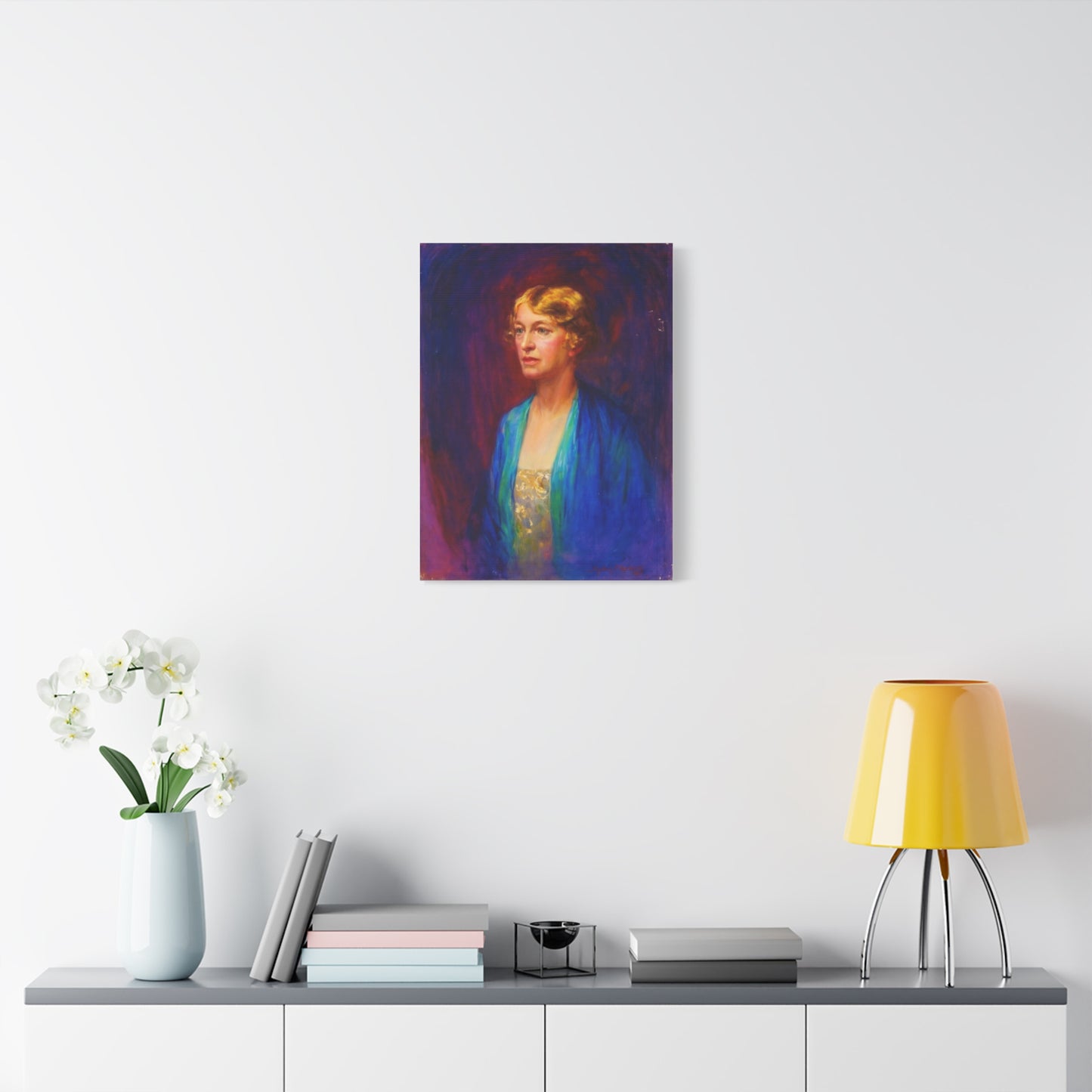 Vintage Portrait Matte Canvas Print — Elegant Early 20th‑Century Woman Wall Art