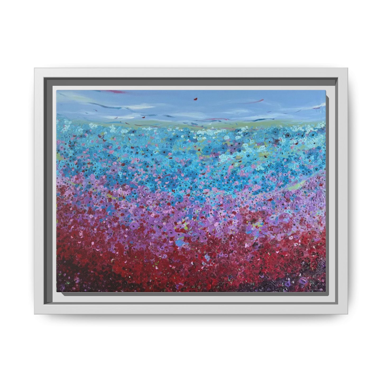 Bloom by Unknown Framed Matte Canvas Abstract Floral Field Wall Art