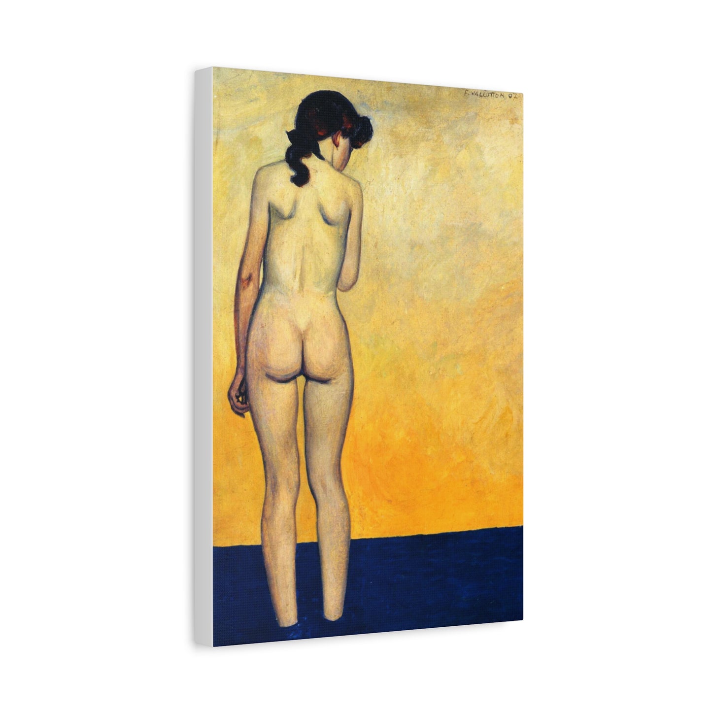 Adolescente entrant dans l'eau by Félix Vallotton  Matte Stretched Wall Art Print
