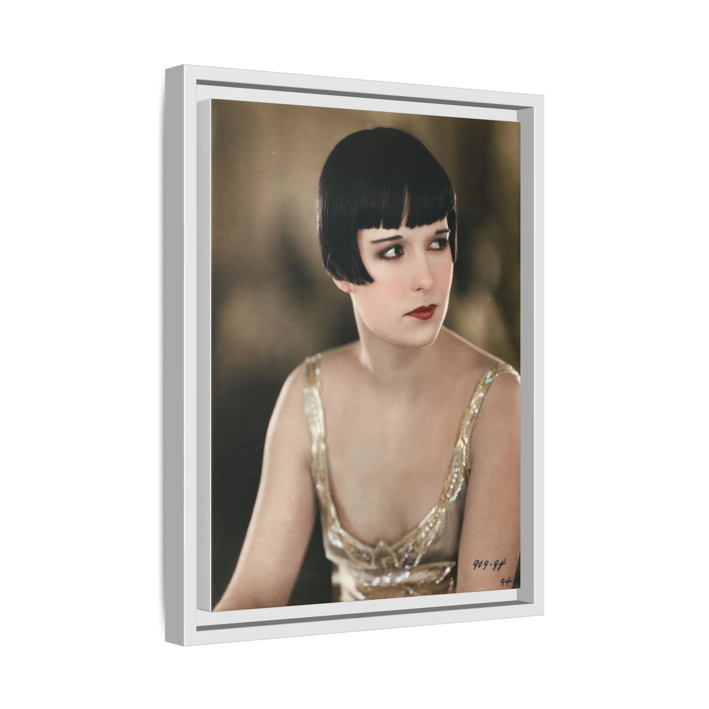 Vintage Louise Brooks Portrait Matte Canvas Framed Wall Art