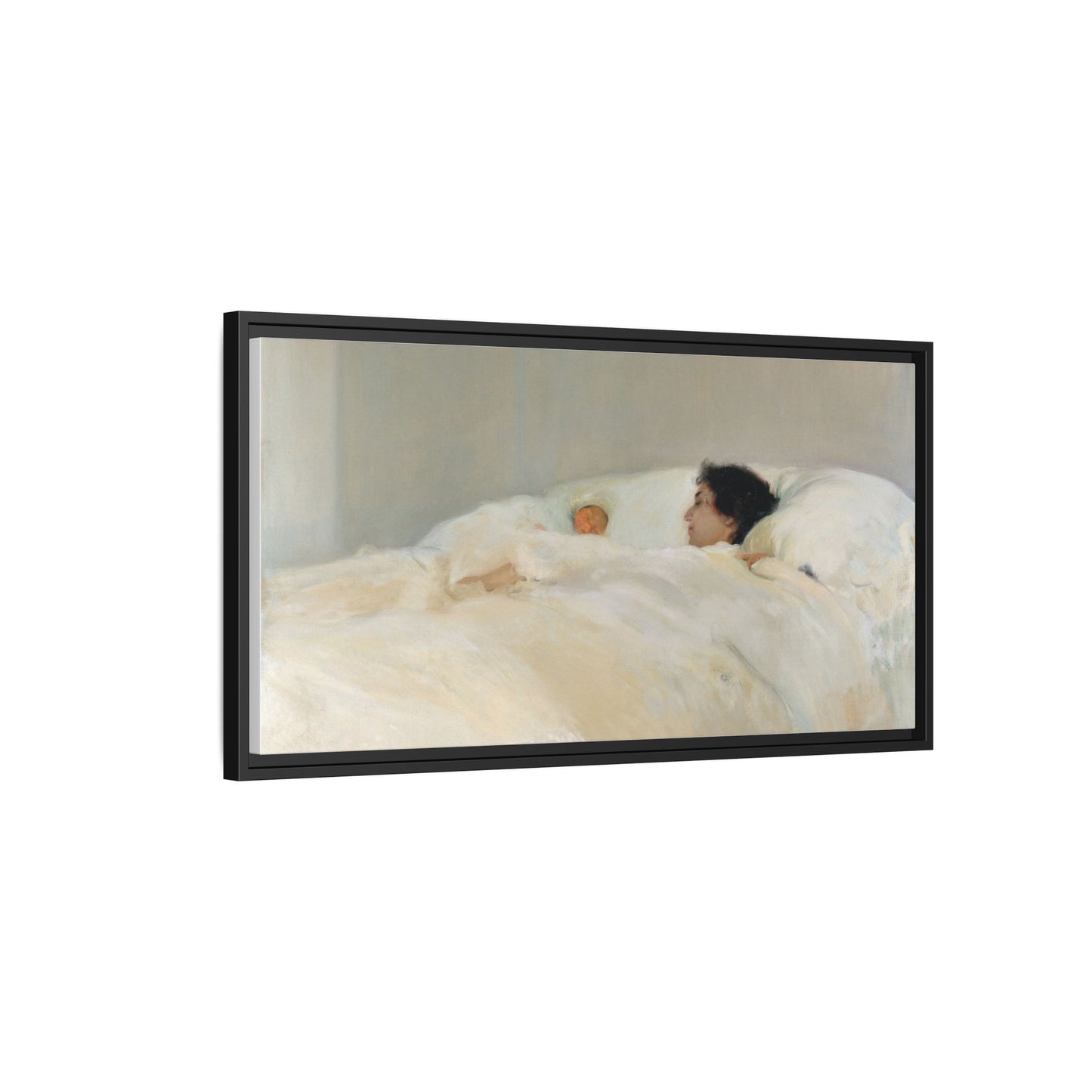 Mother by Joaquin Sorolla y Bastida Framed Matte Canvas Wall Art Print