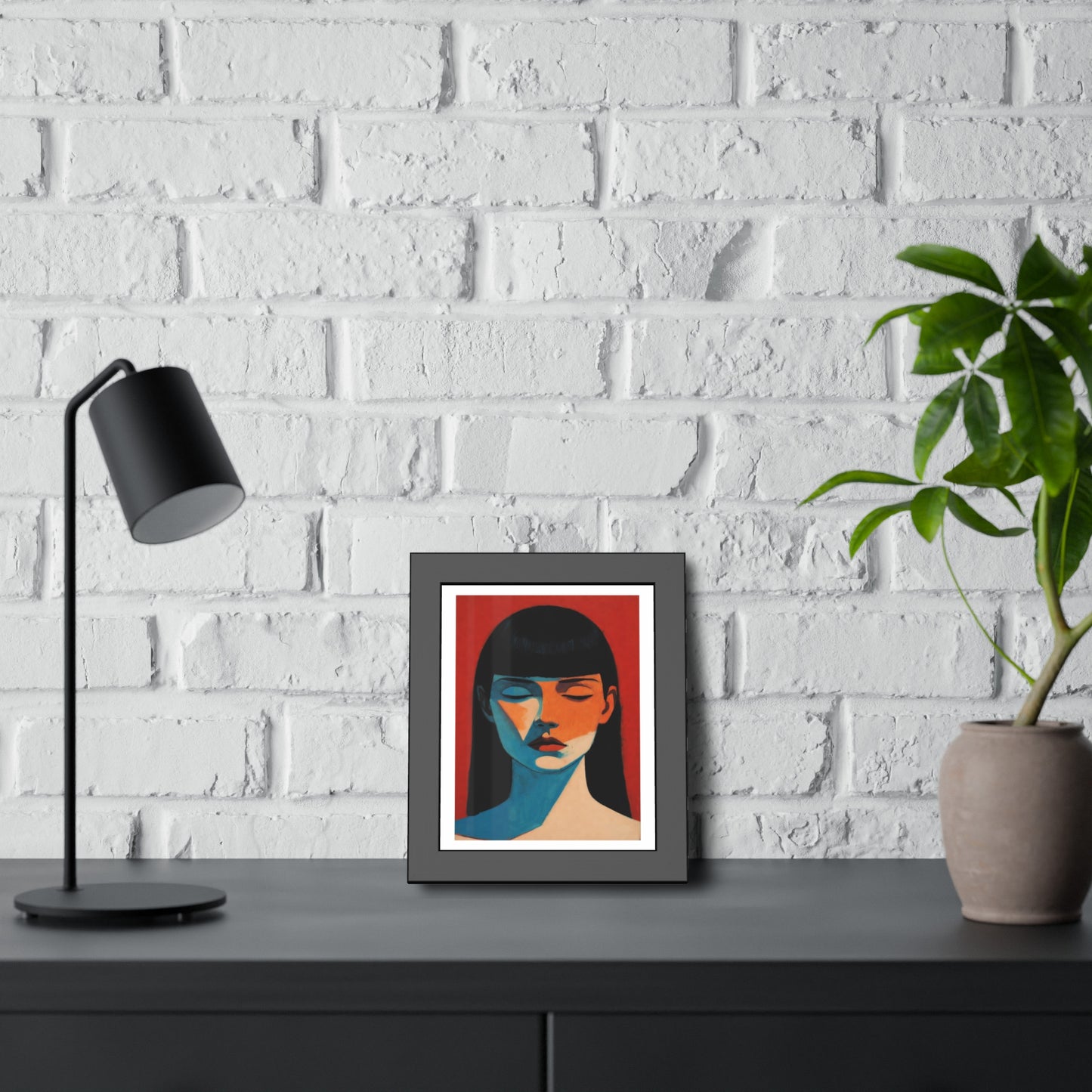 Framed Art Print — Moody Portrait Poster