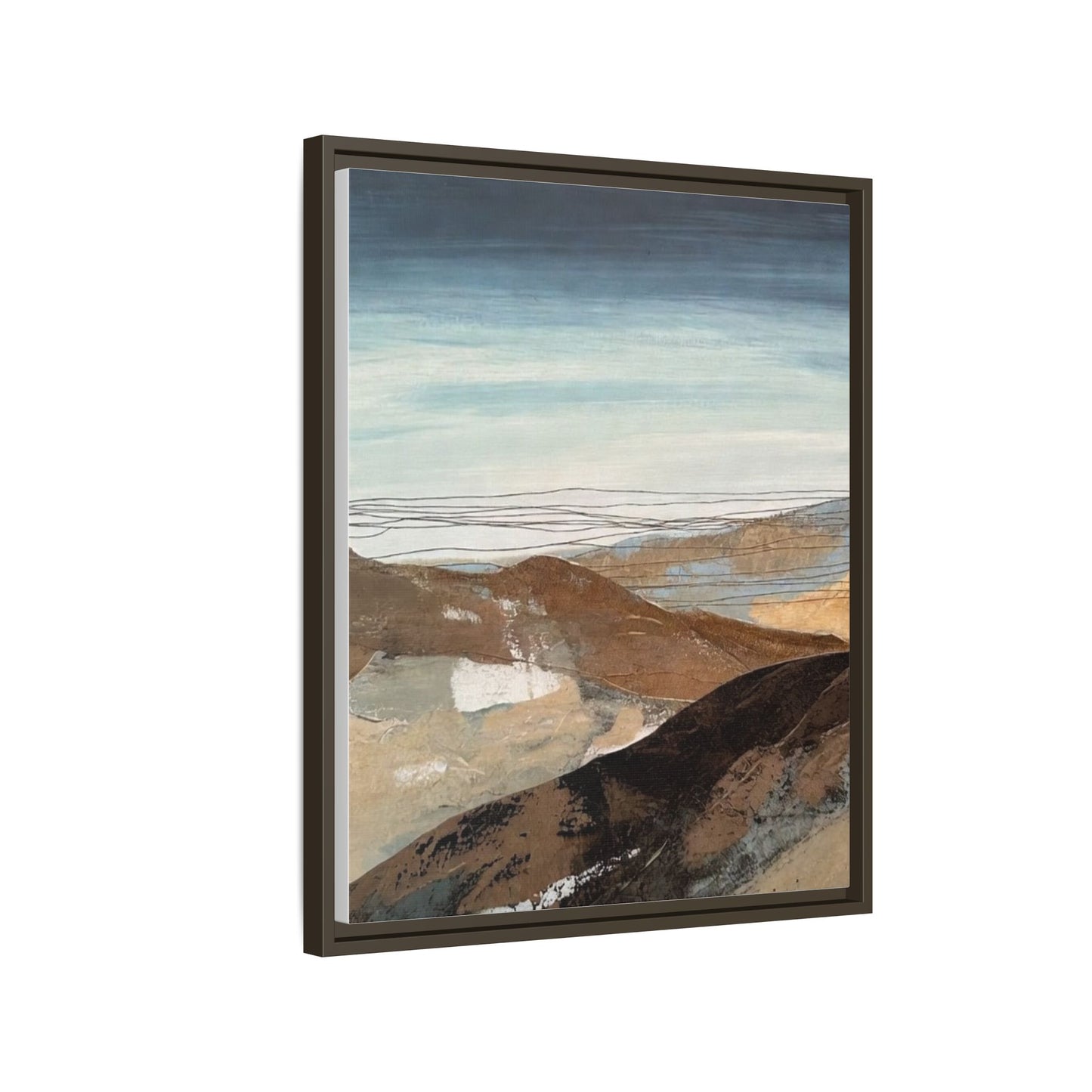 Framed Matte Canvas Art — Serene Abstract Landscape