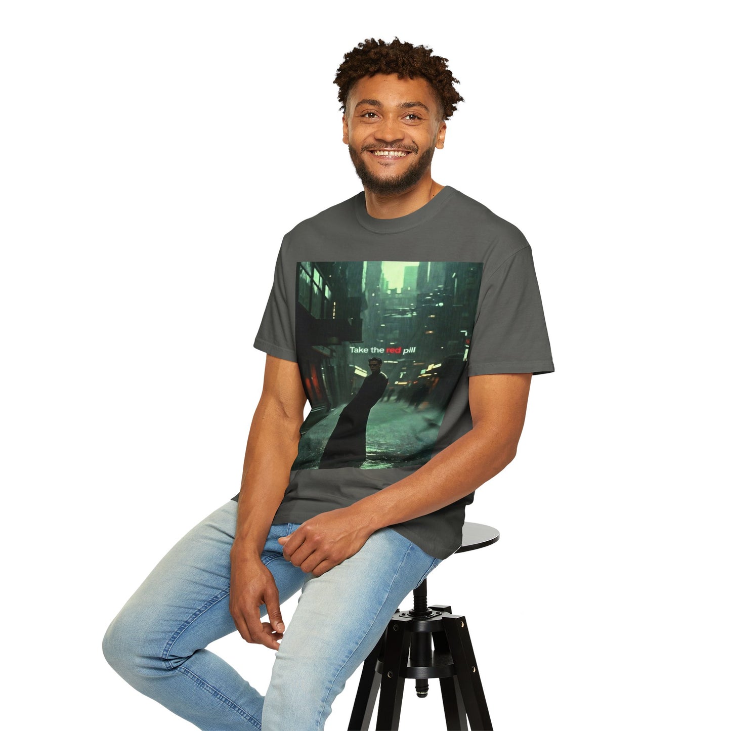 Take the Red Pill T-Shirt — Cyberpunk Noir Graphic Tee