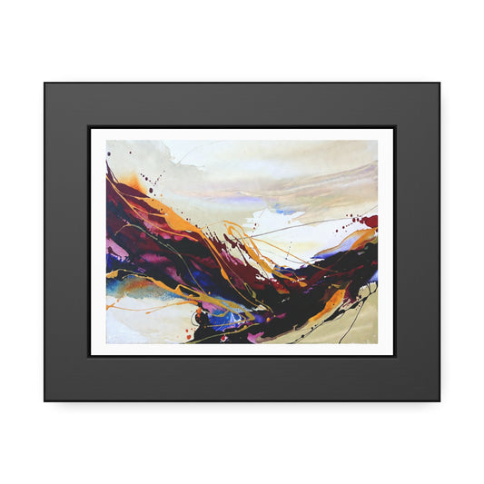 Abstract Color Splash Framed Paper Poster — Modern Wall Art Print