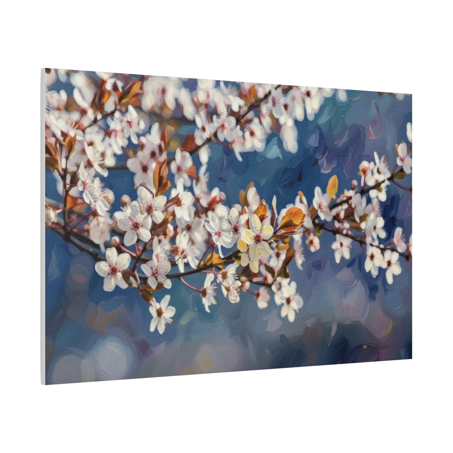 Cherry Blossom Branch Matte Canvas Wall Art — Spring Floral Print