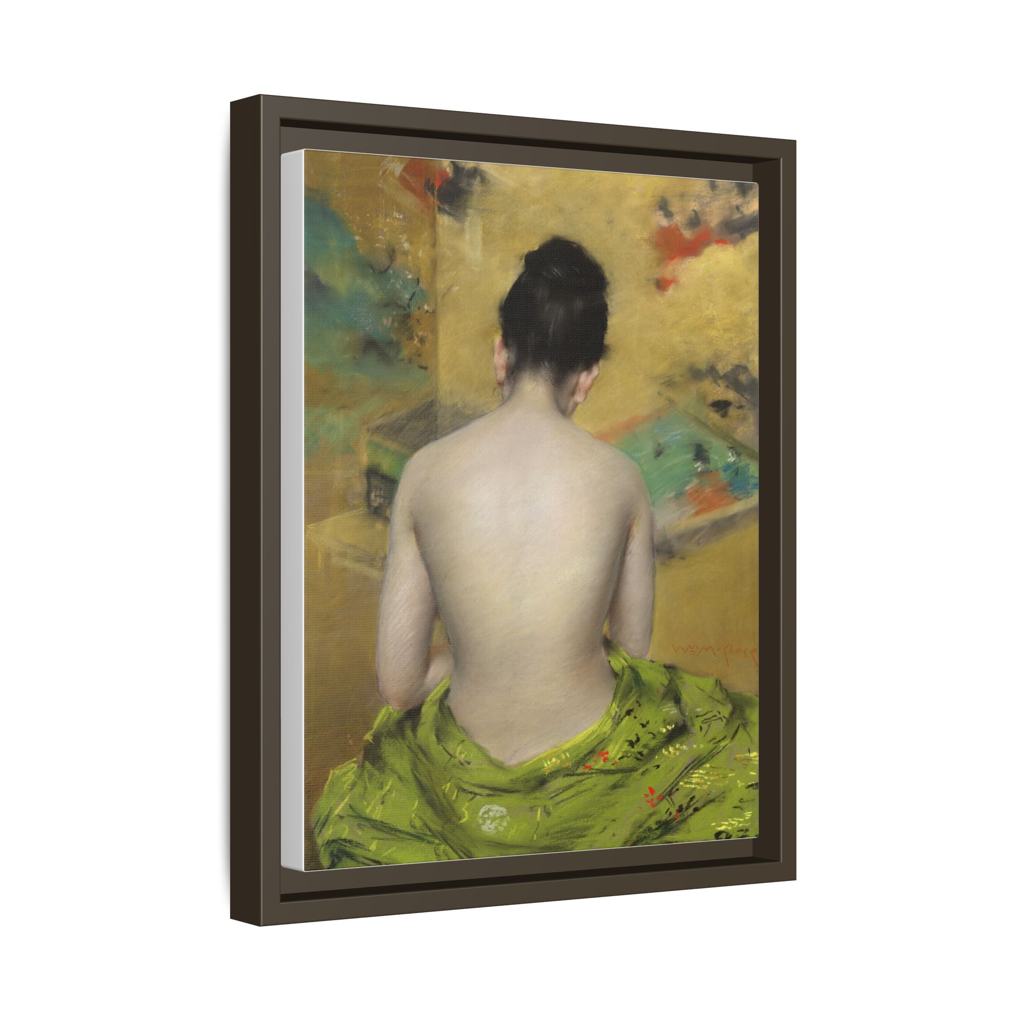 Study of Flesh Color and Gold by William Merritt Chase Framed Matte Canvas Art