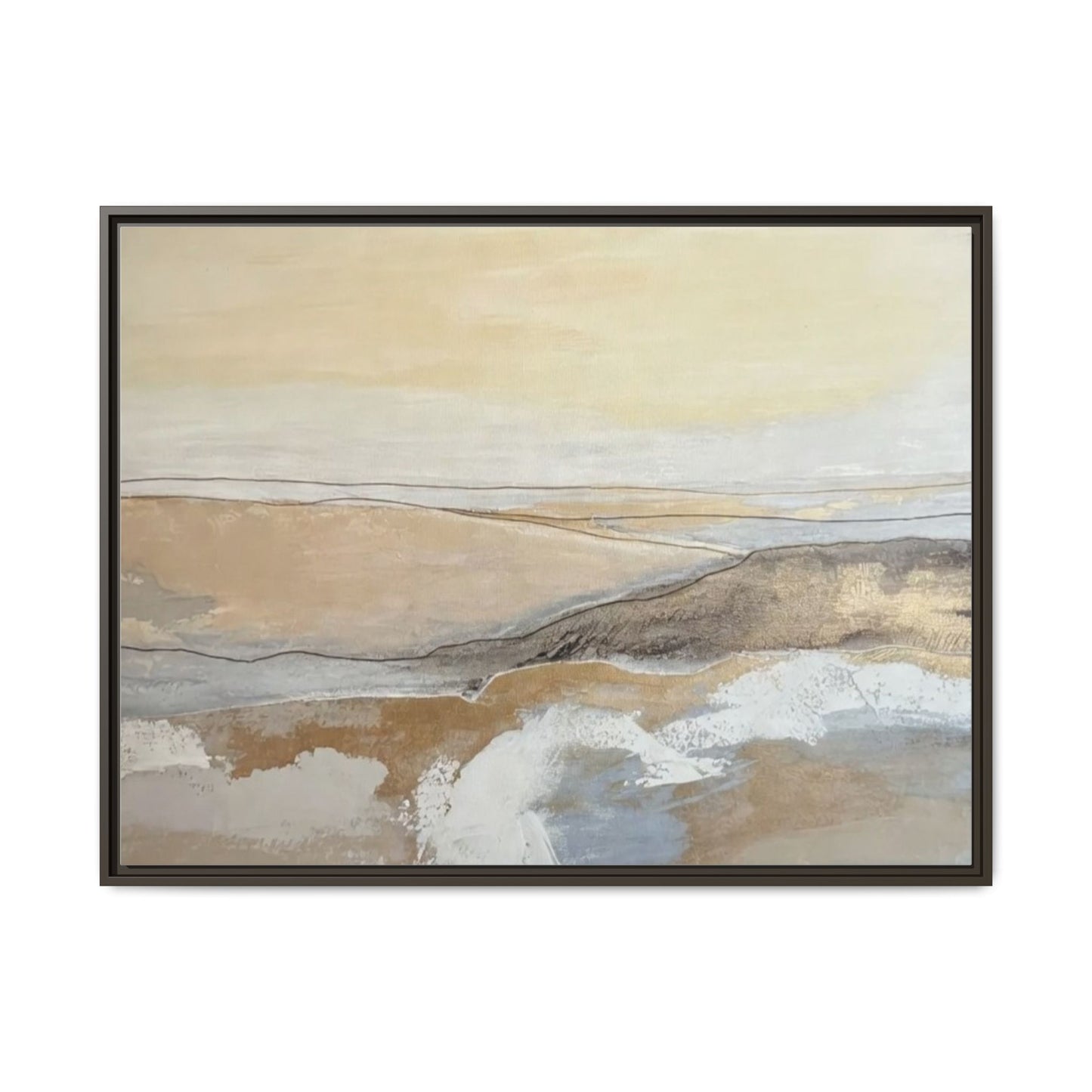 Framed Abstract Coastal Landscape Matte Canvas Wall Art
