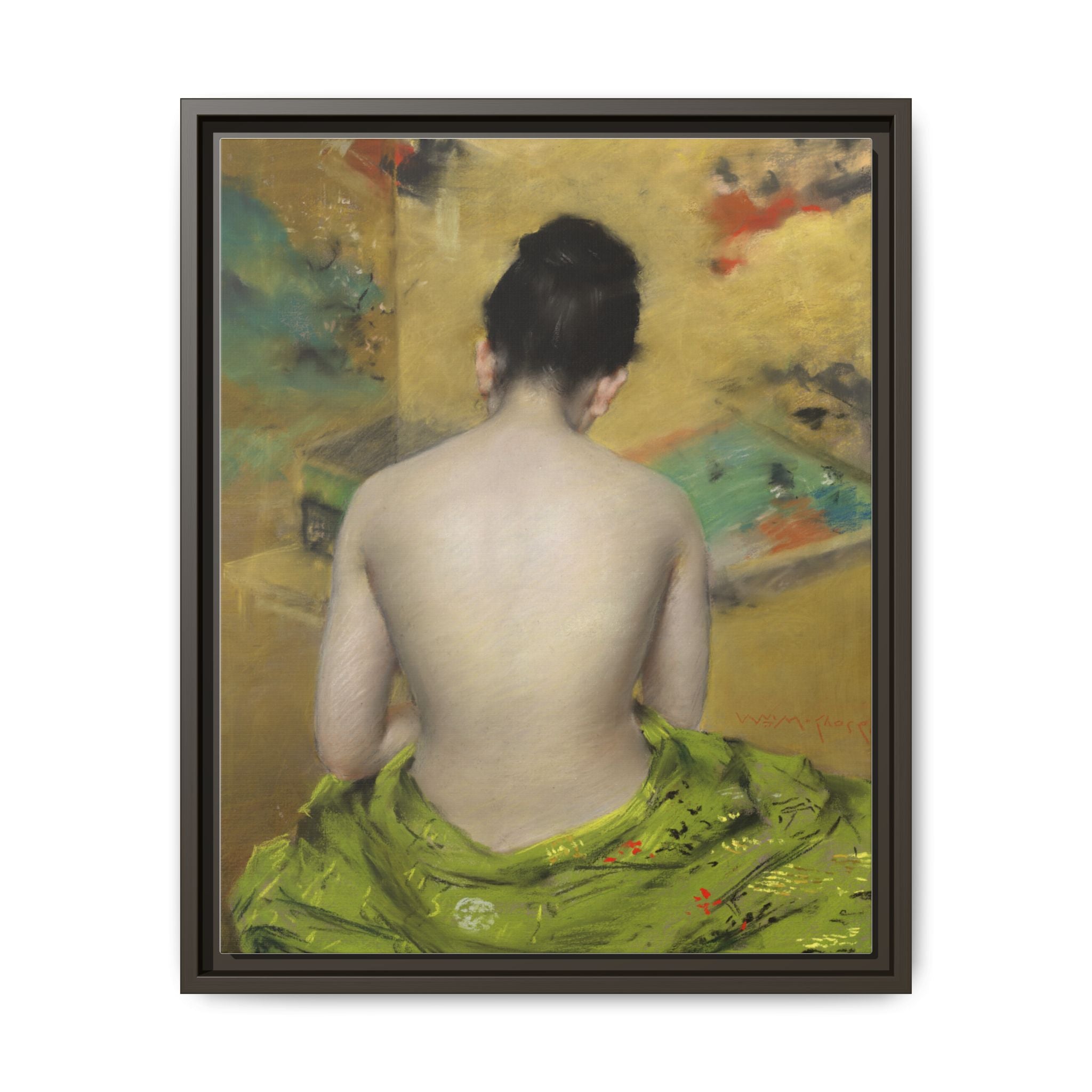 Study of Flesh Color and Gold by William Merritt Chase Framed Matte Canvas Art
