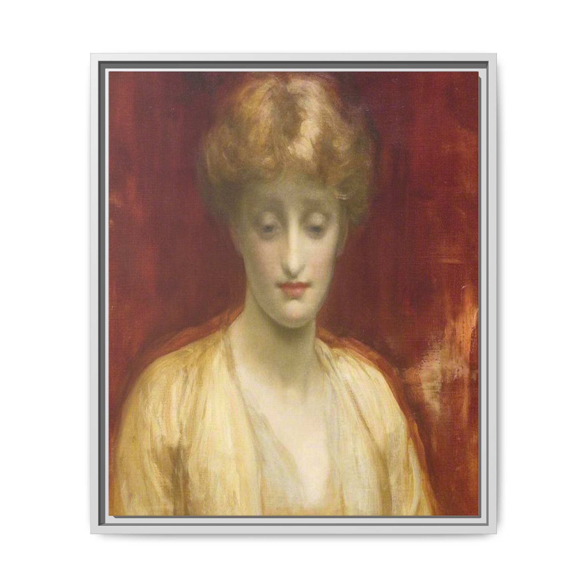 Mrs Williams by Lord Frederic Leighton Framed Matte Canvas Portrait Wall Art Print