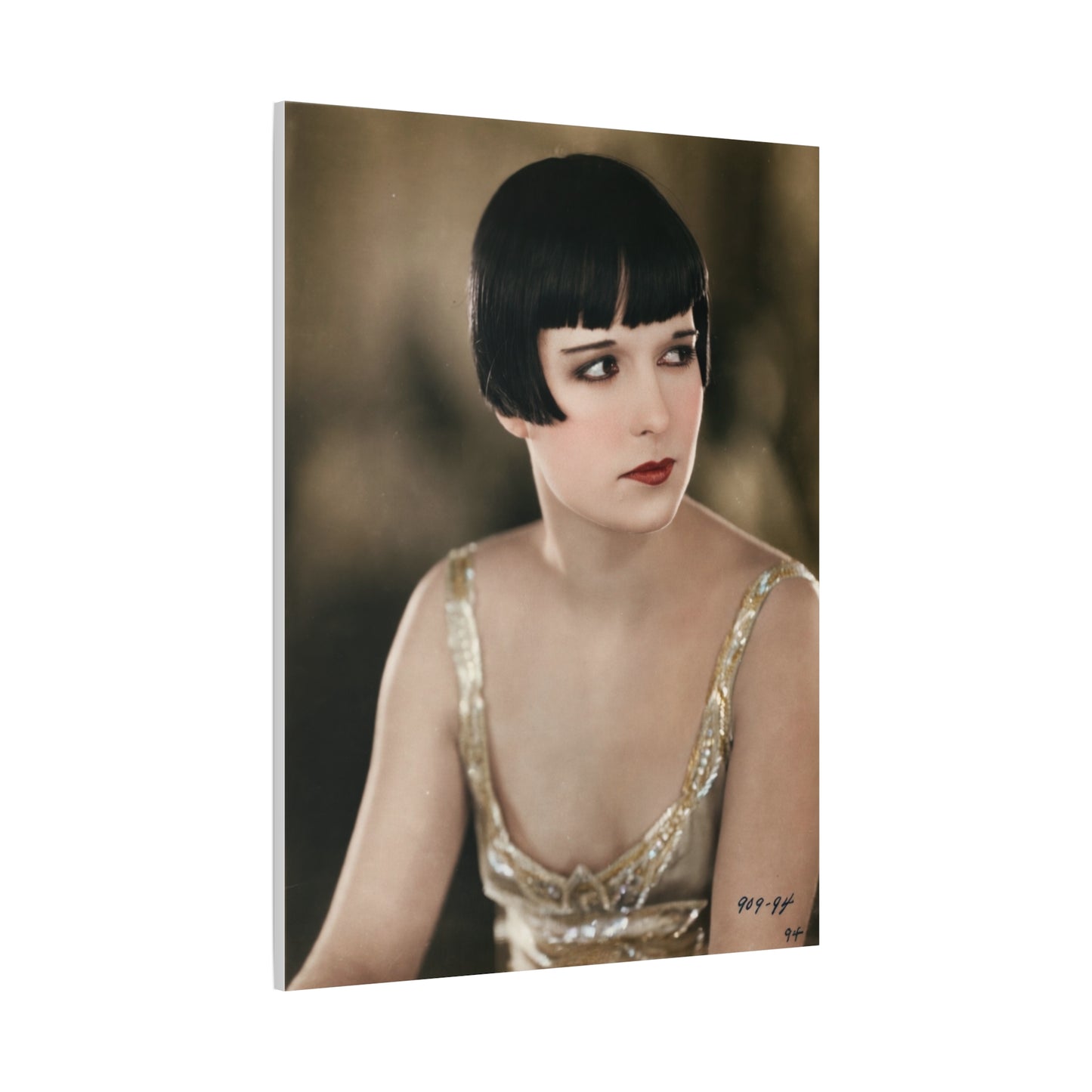 Vintage 1920s Louise Brooks Portrait Matte Canvas Print — Stretched Wall Art