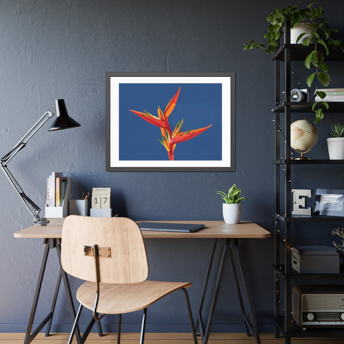 Bird of Paradise Framed Art Print — Tropical Flower Poster