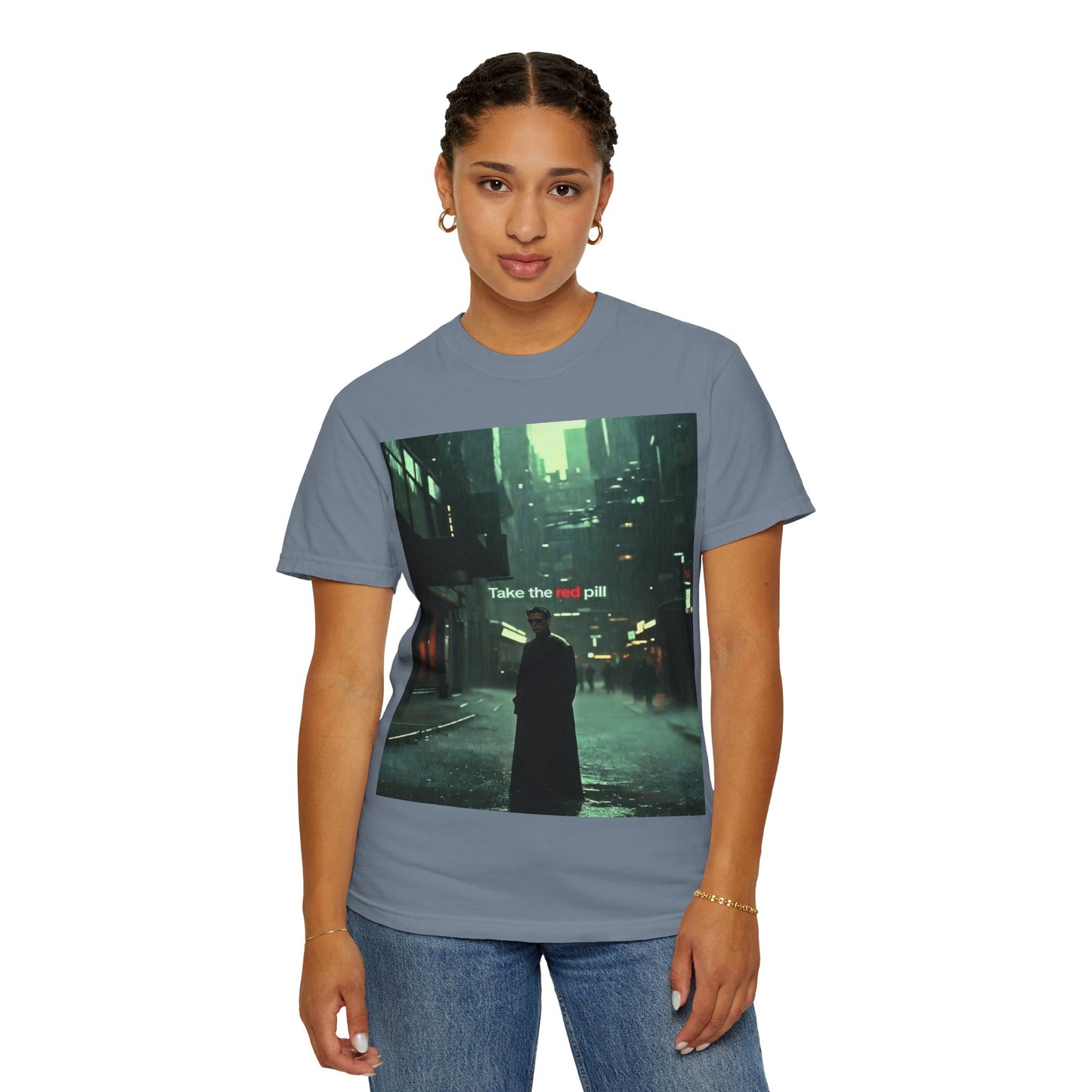 Take the Red Pill T-Shirt — Cyberpunk Noir Graphic Tee