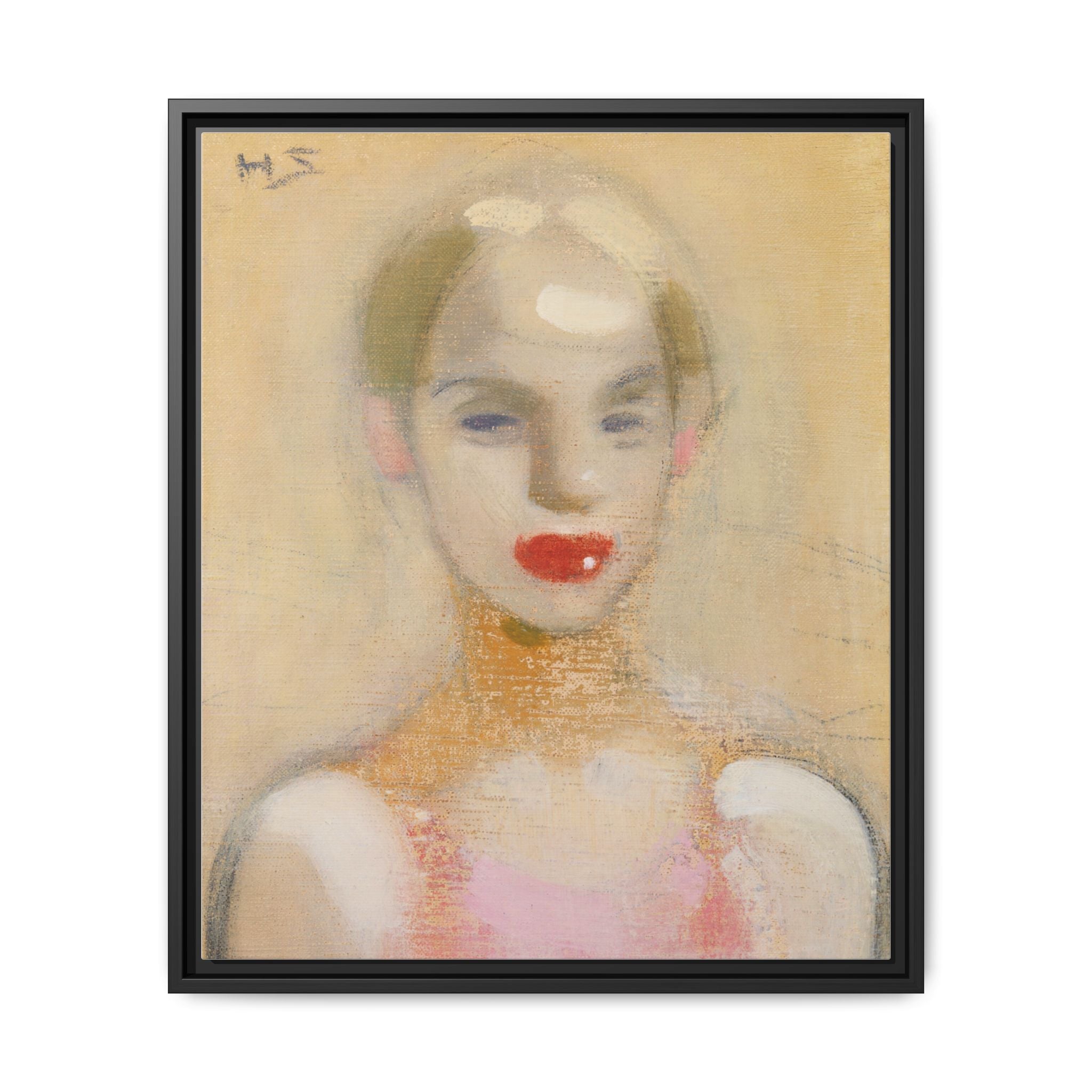 Circus Girl by Helene Schjerfbeck Framed Matte Canvas Portrait Art Print