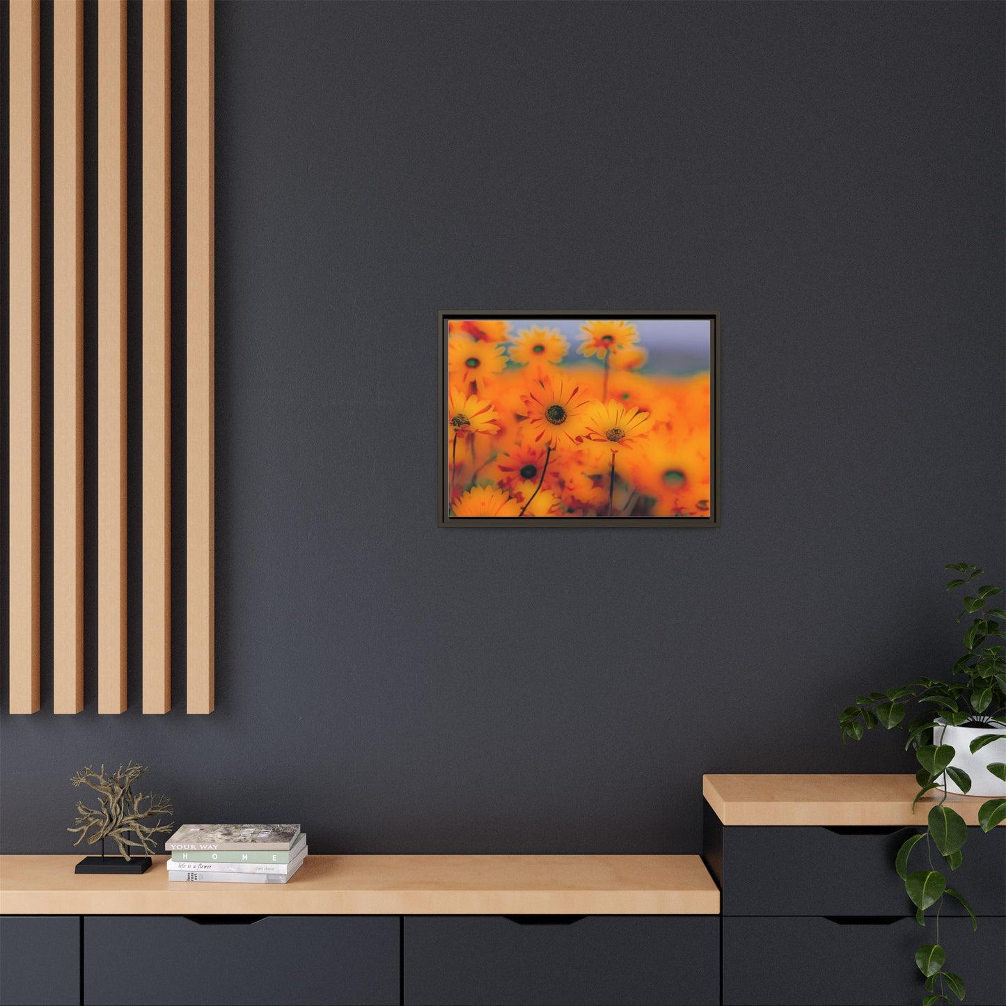 Bee Garden by Norman Barrett Framed Matte Canvas Wall Art Print