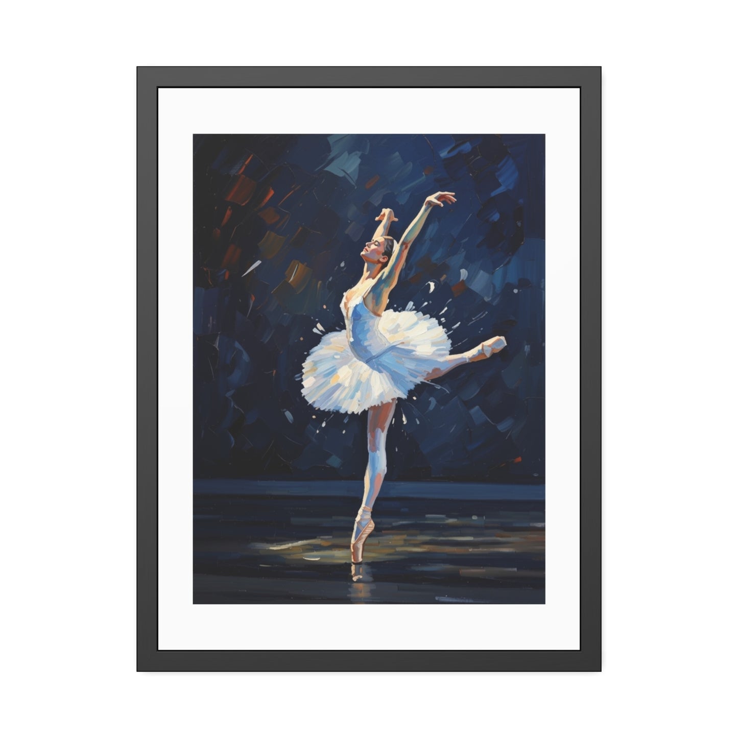 Ballet Dancer Framed Poster — Elegant Prima Ballerina Wall Art