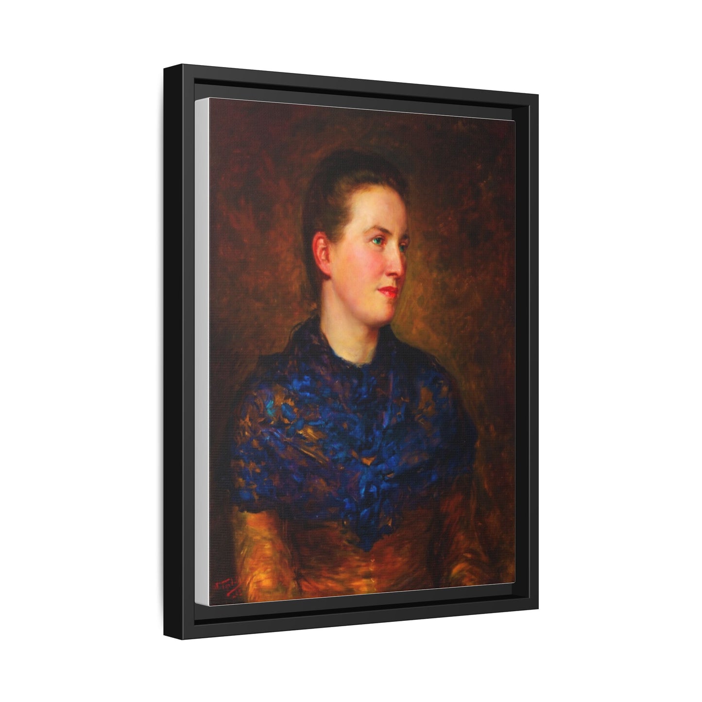 Framed Matte Canvas Portrait Print — Classic Victorian Woman Wall Art