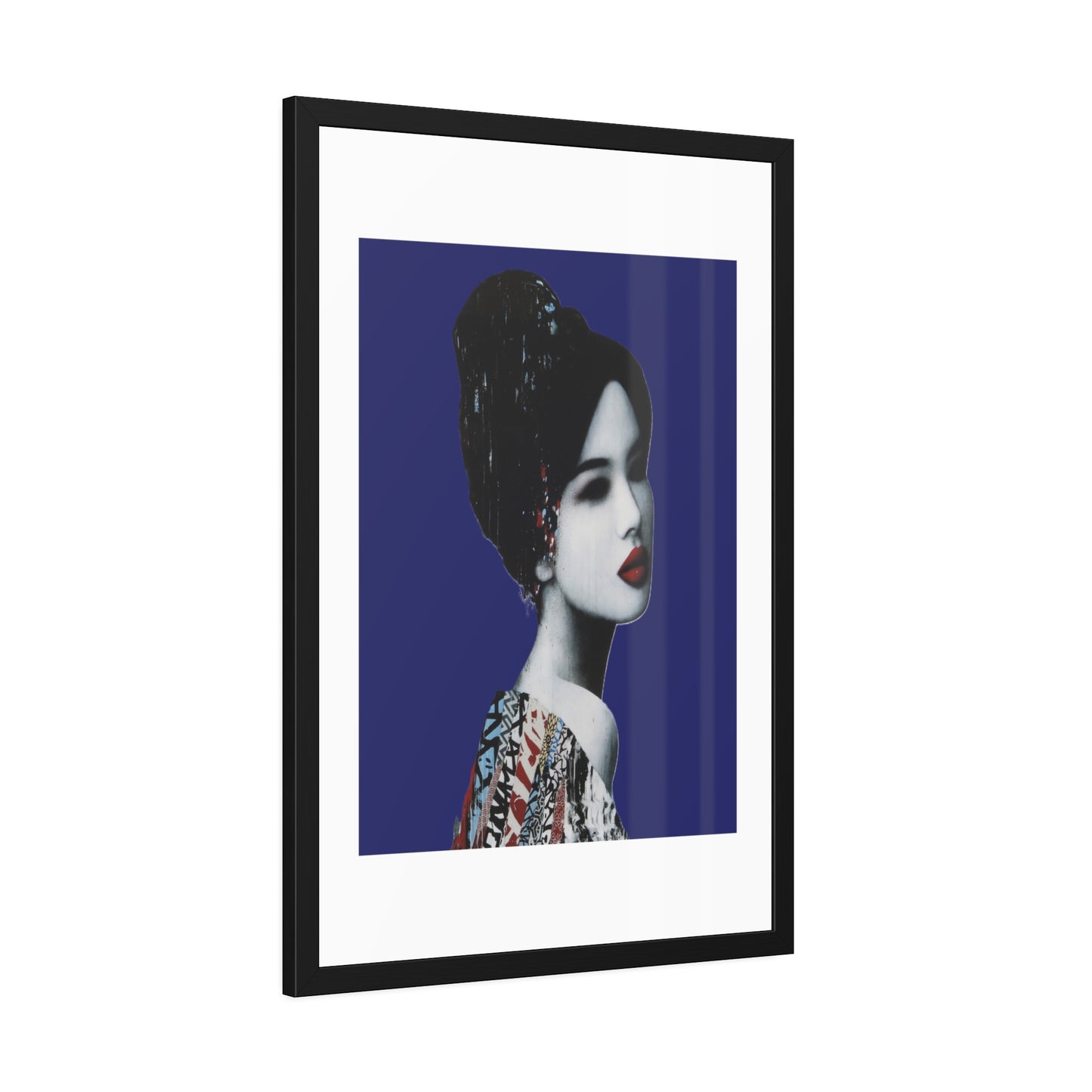 Geisha Portrait - Framed Paper Posters