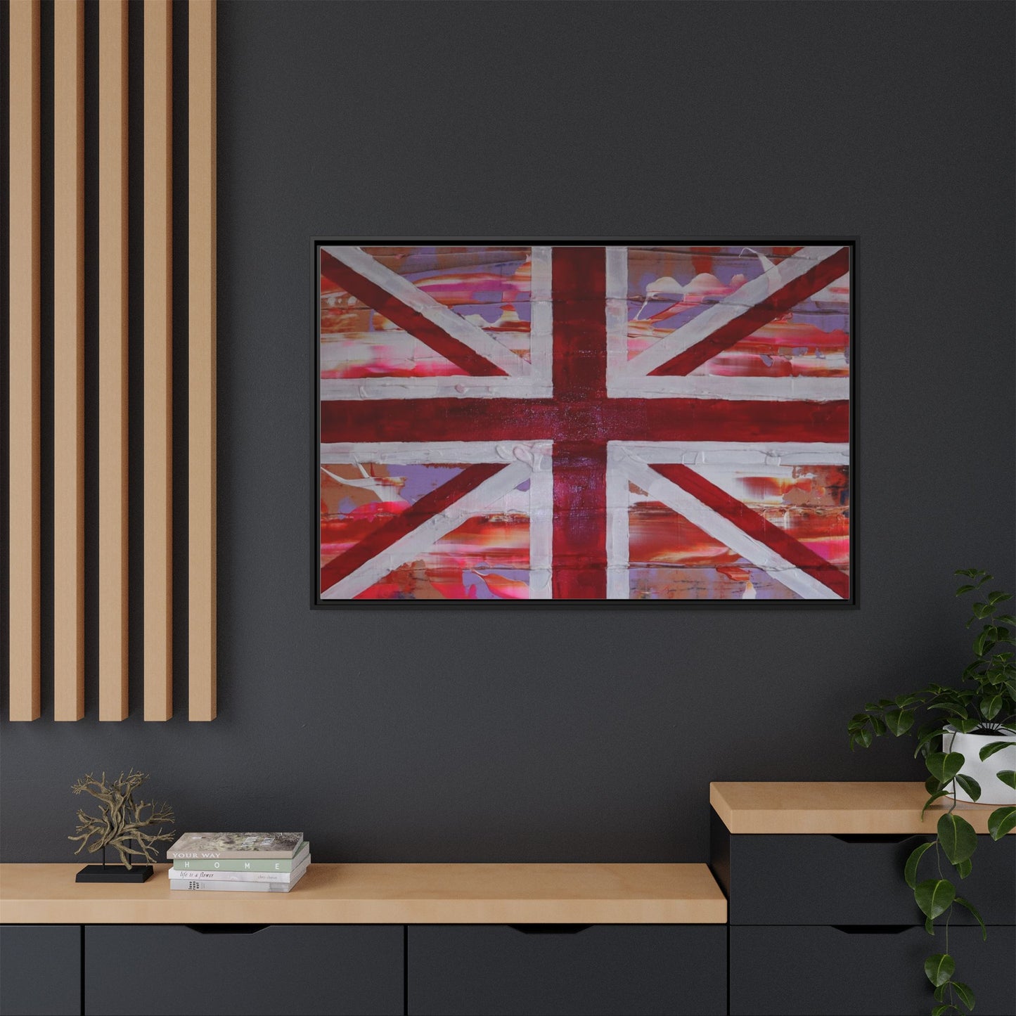 Union Jack is back! by Norman Barrett Framed Matte Canvas Print Wall Art