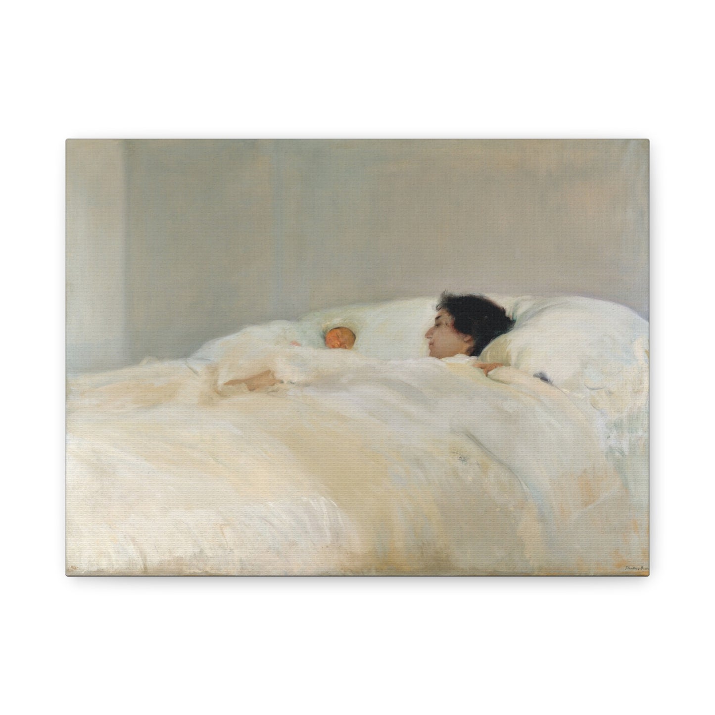 Mother by Joaquin Sorolla y Bastida Art Canvas Print — Serene Nursery Wall Decor