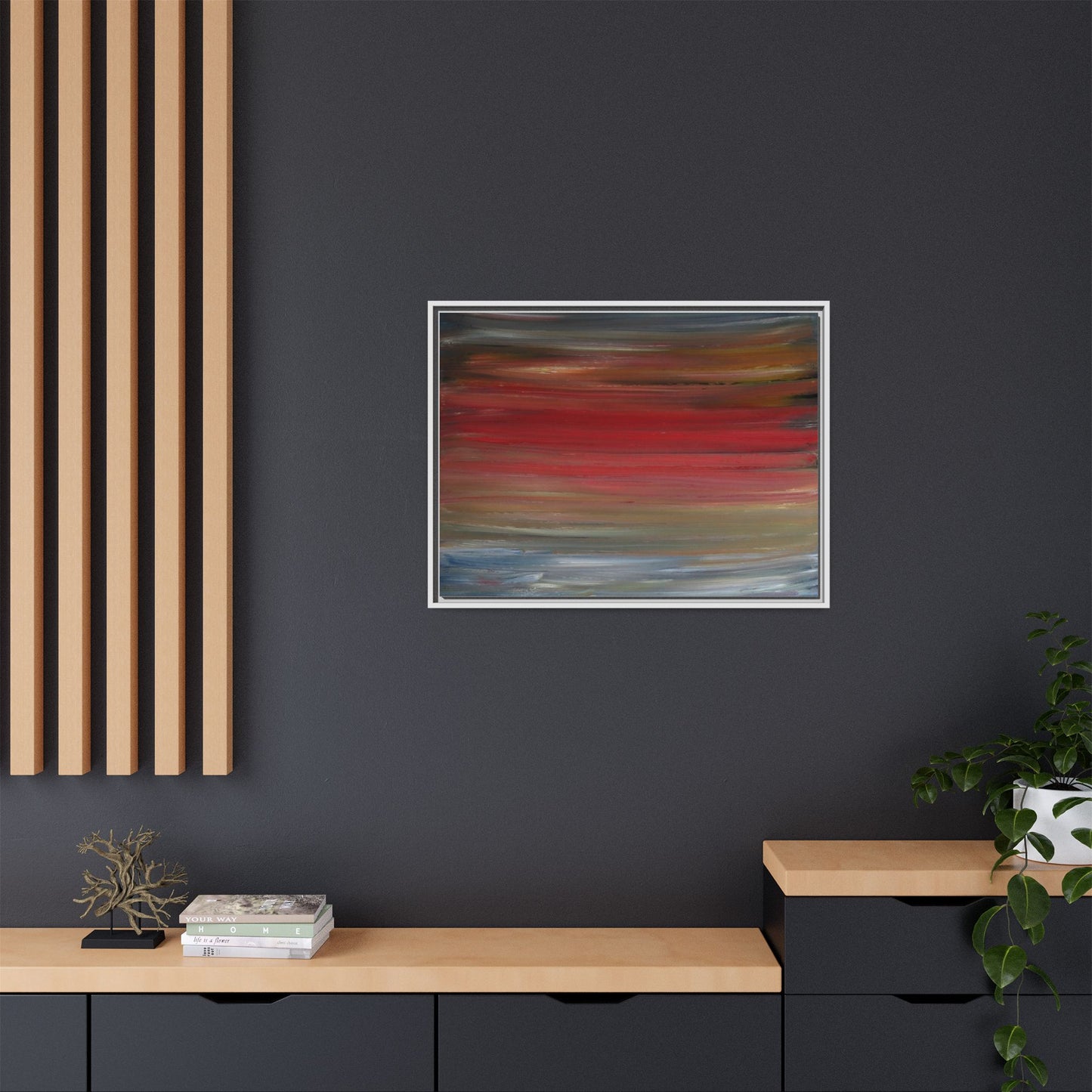 Misty morning by Norman Barrett Framed Matte Canvas Wall Art