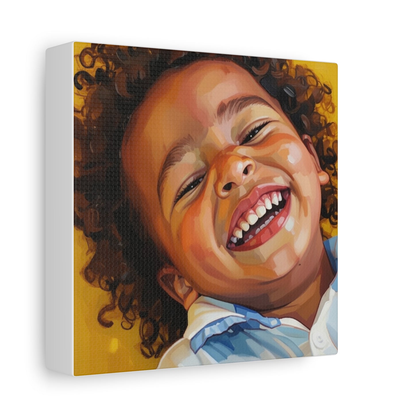 Joyful Child Portrait Canvas - Matte Stretched Wall Art