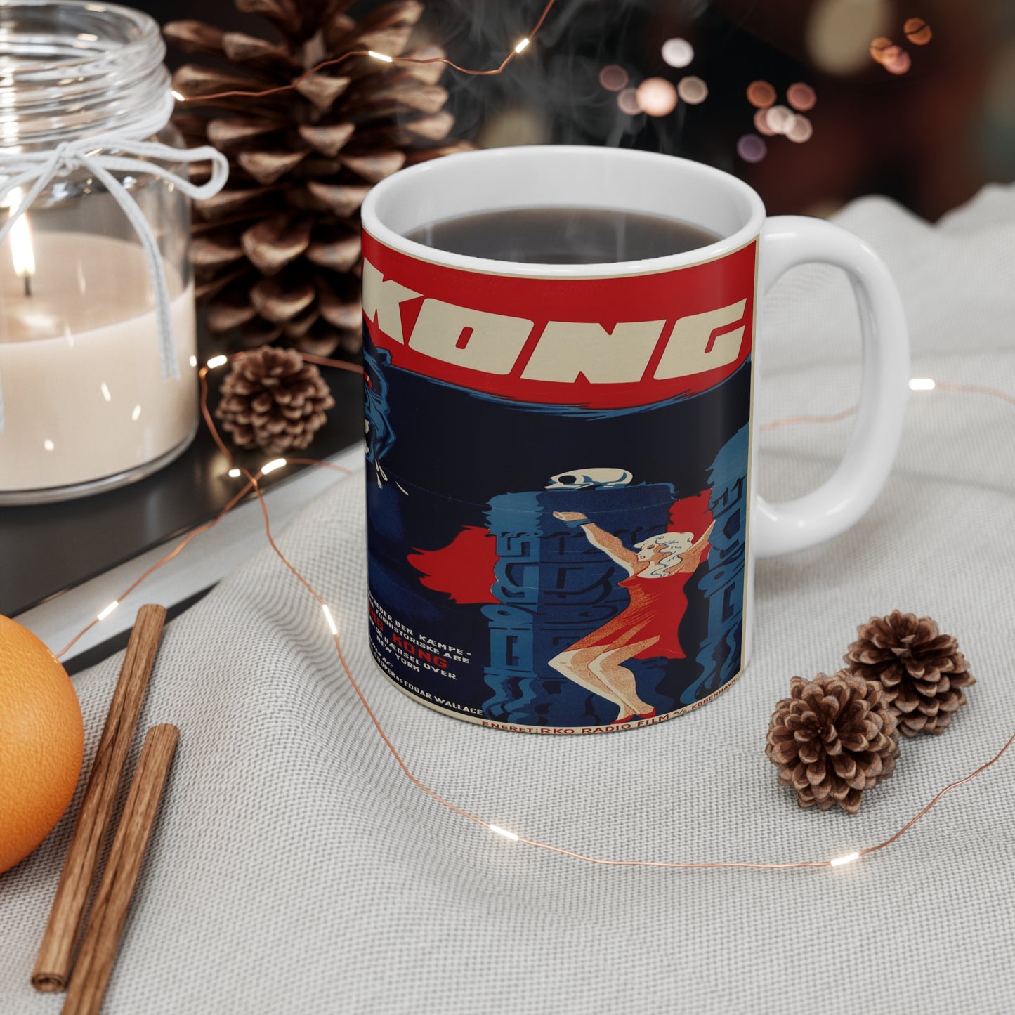 King Kong Vintage Movie Poster Coffee Mug — Retro Monster Film Art 11oz
