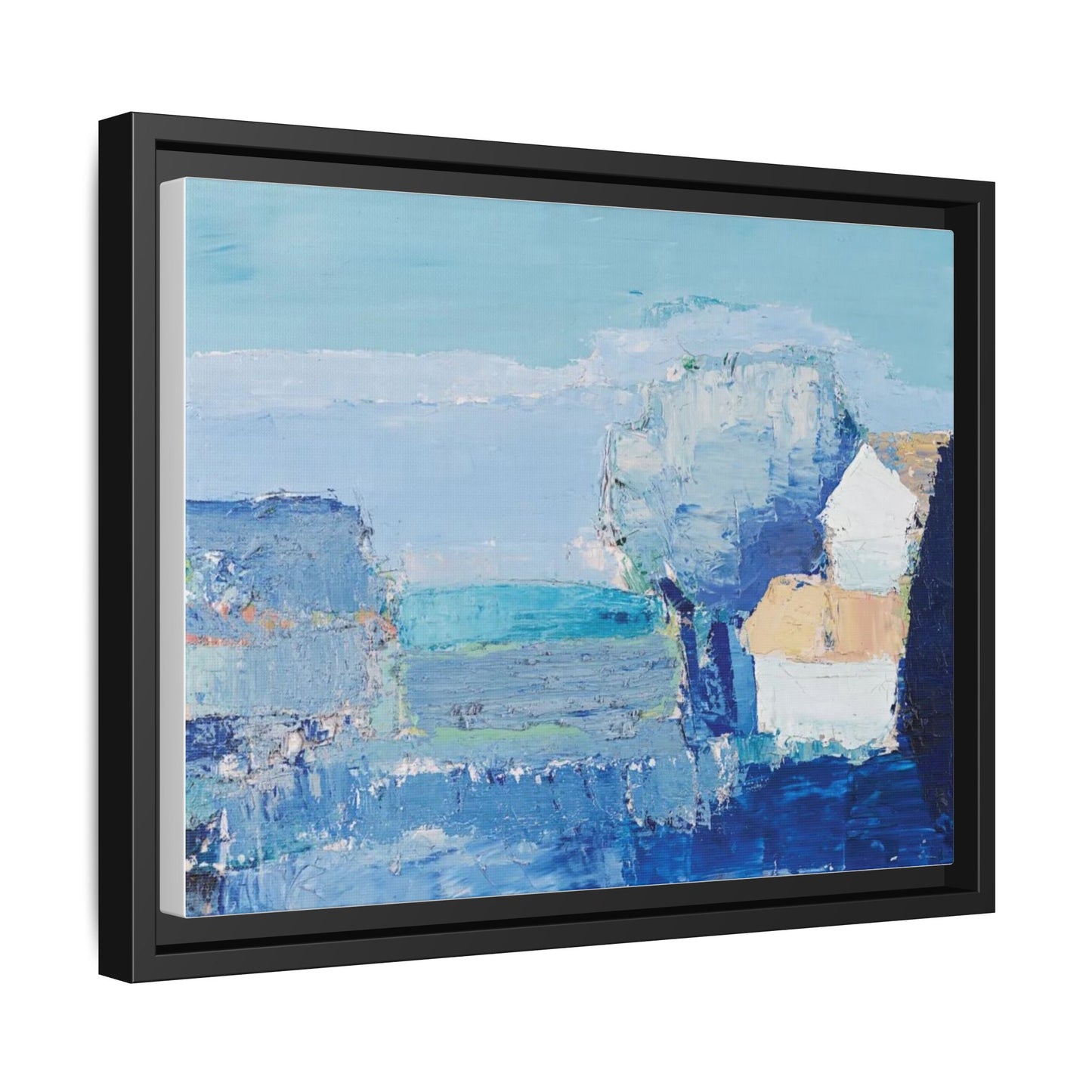 Paysage de Provence by Nicolas de Staël Framed Matte Canvas Seascape Wall Art Print