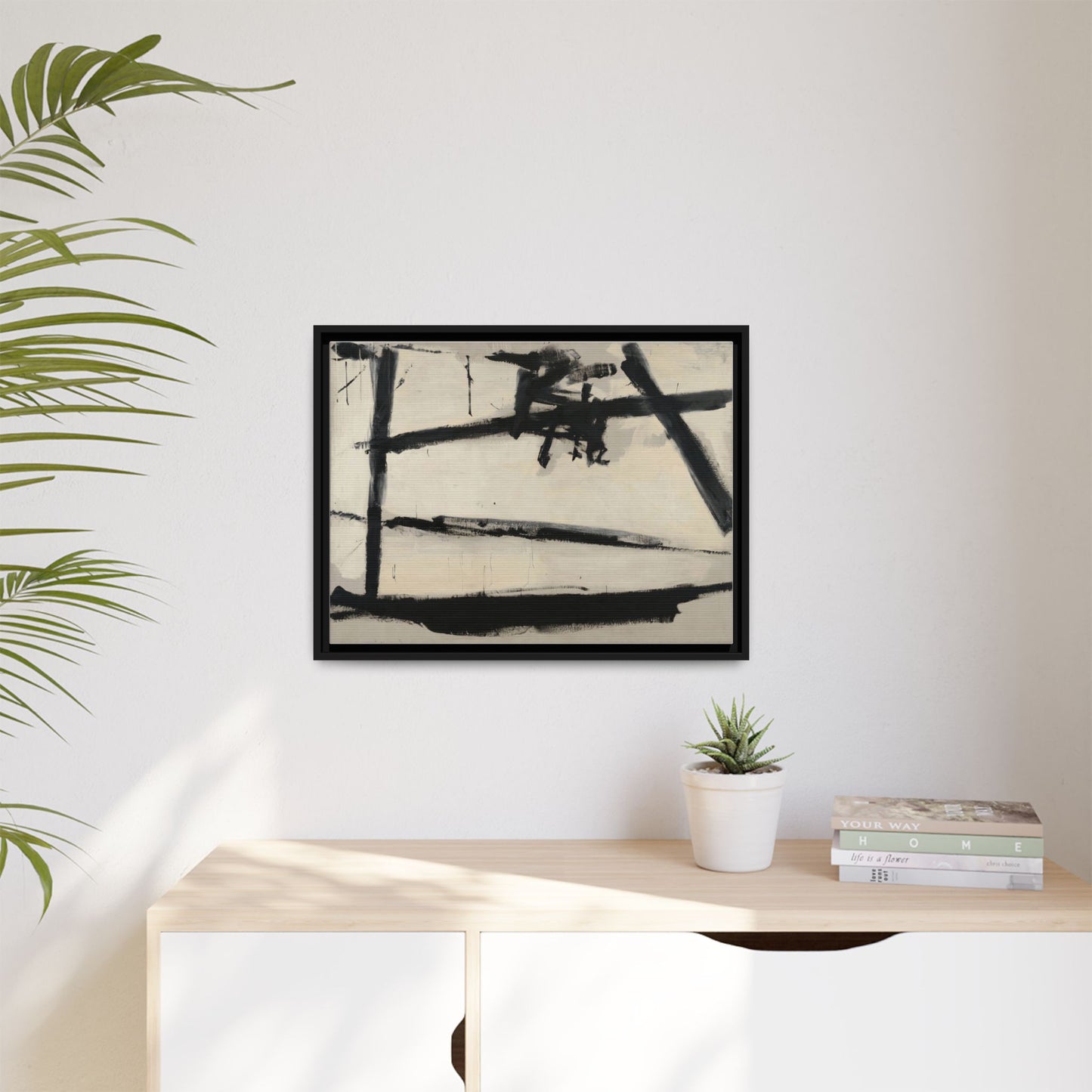 Painting Number 2 by Franz Kline Framed Abstract Canvas Art Print