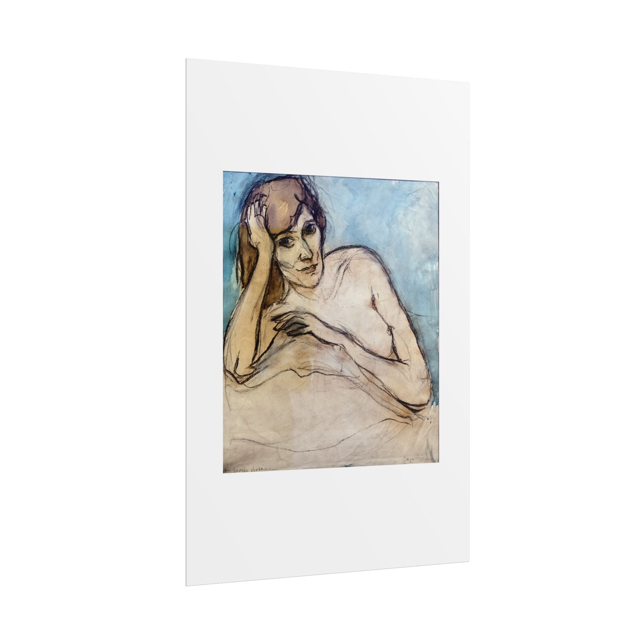 (Albi) Portrait de femme nue by Georges Bottini Wall Art Print