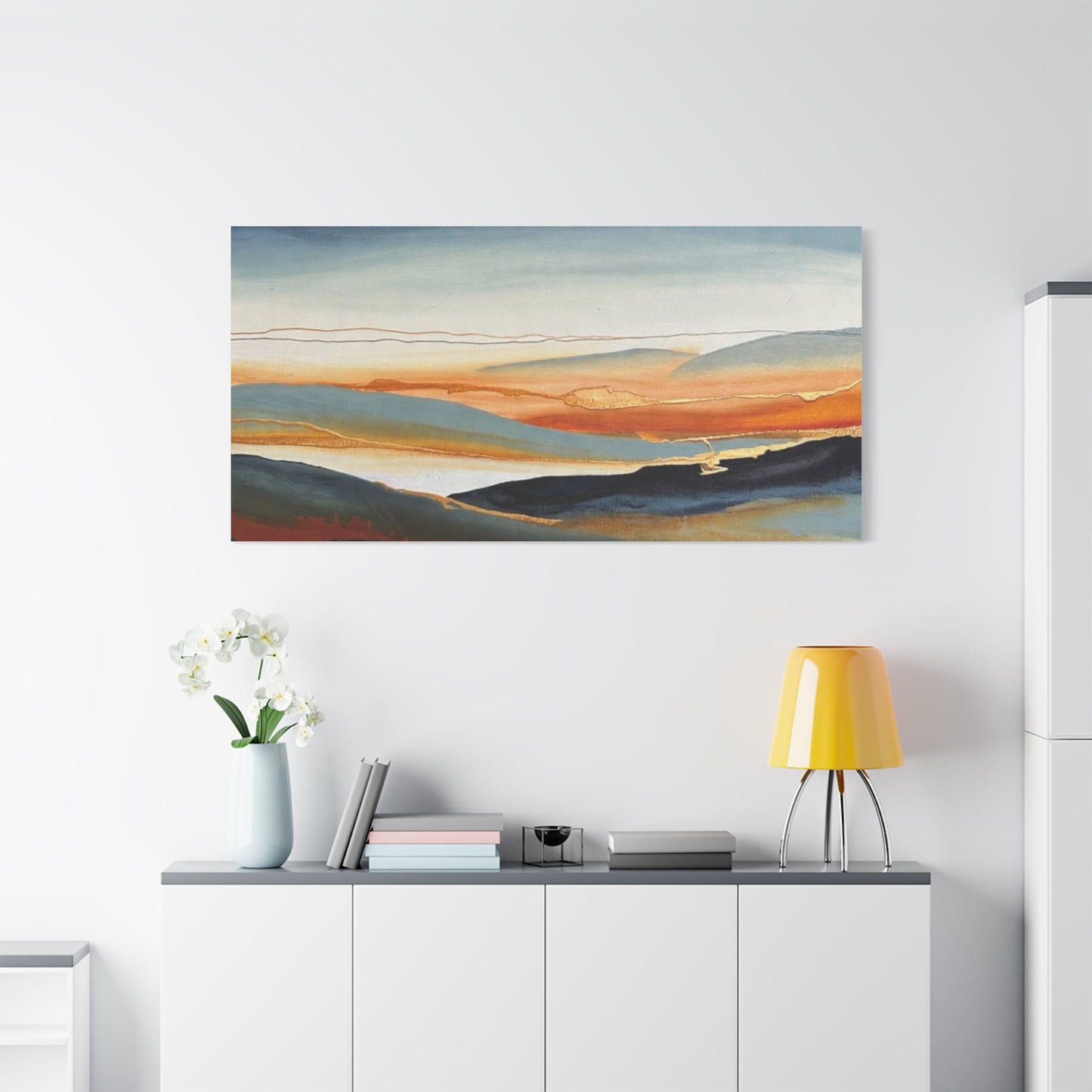 Abstract Coastal Sunset Canvas Print — Matte Stretched Wall Art