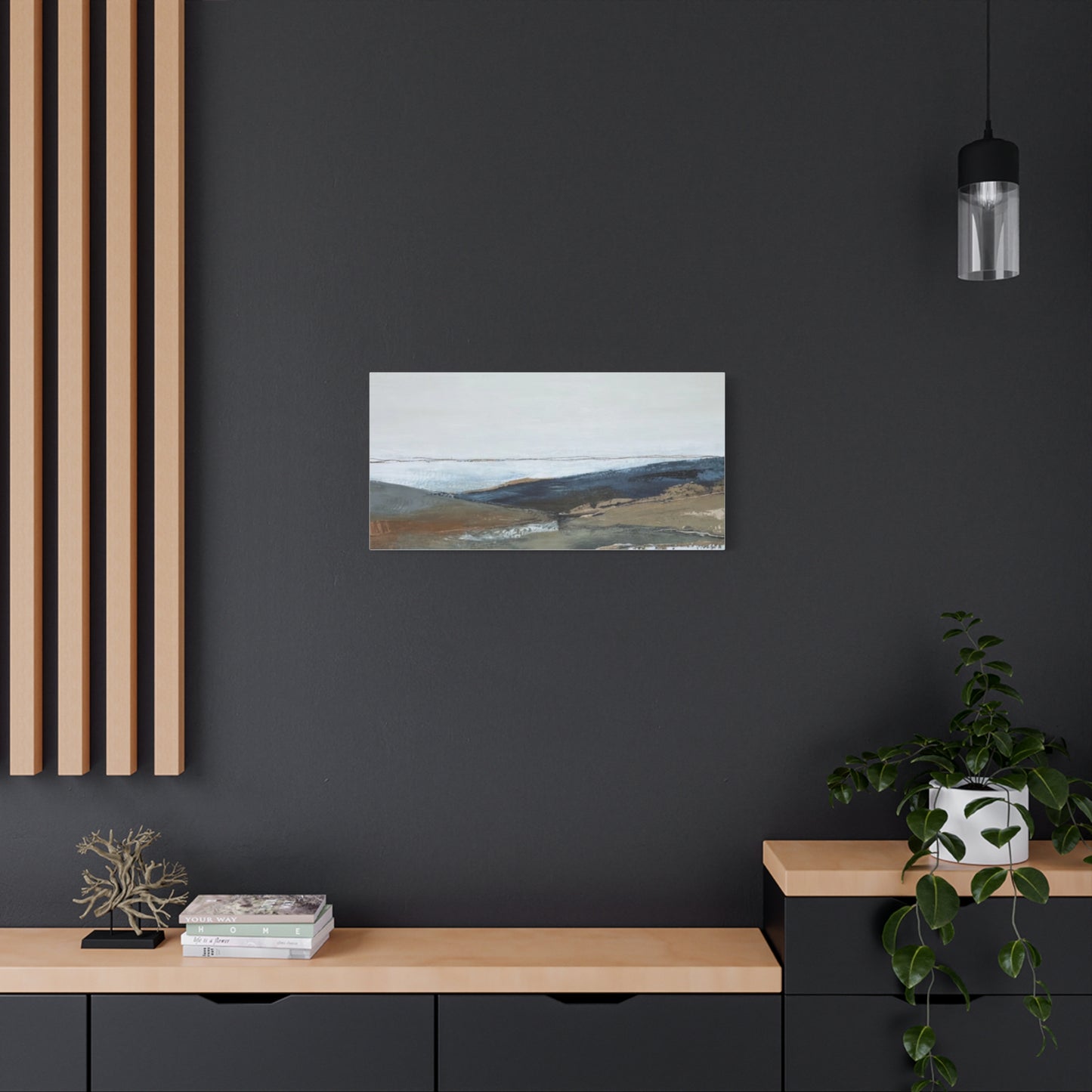 Abstract Coastal Landscape Canvas — Stretched Matte Wall Art