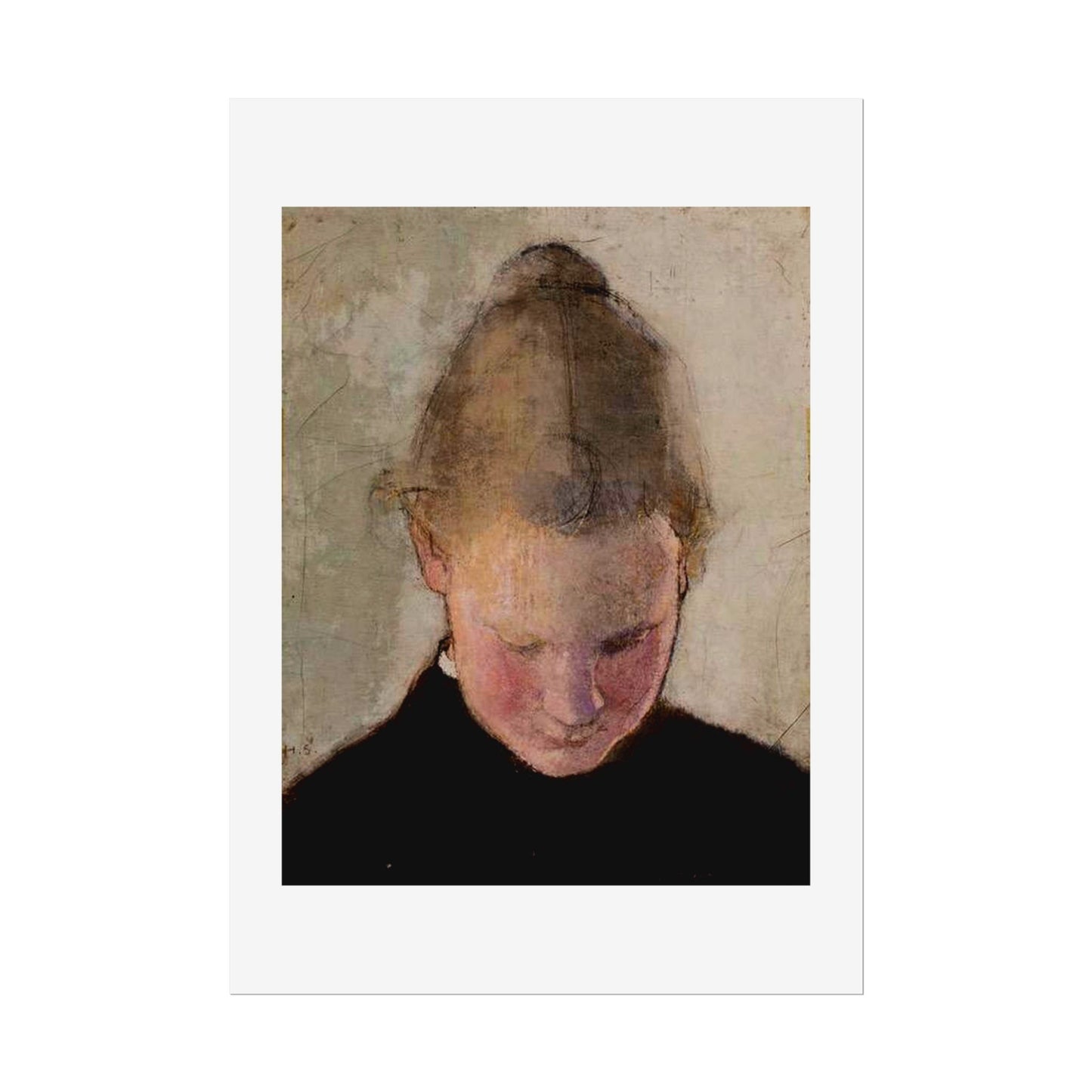 Lukeva tytto by Helena Schjerfbeck Wall Art Print
