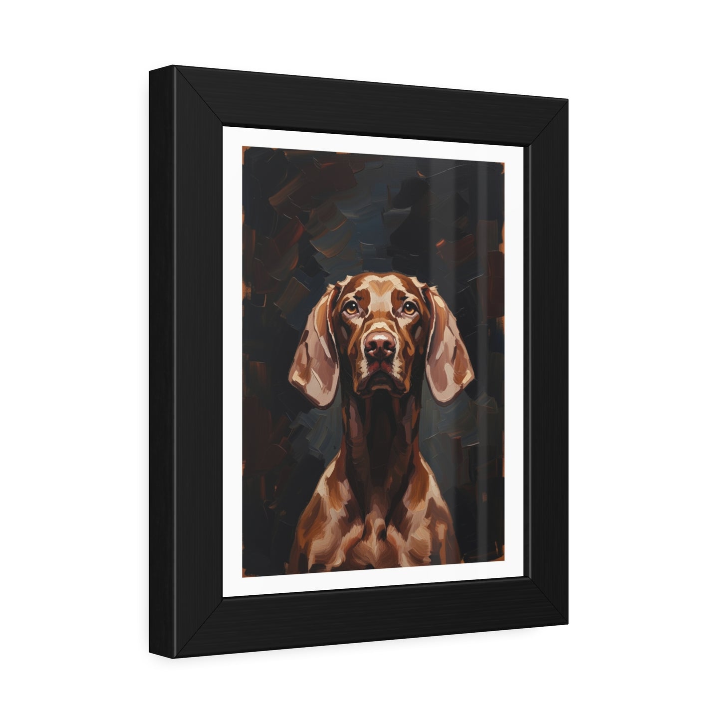 Chocolate Vizsla Dog Framed Paper Posters