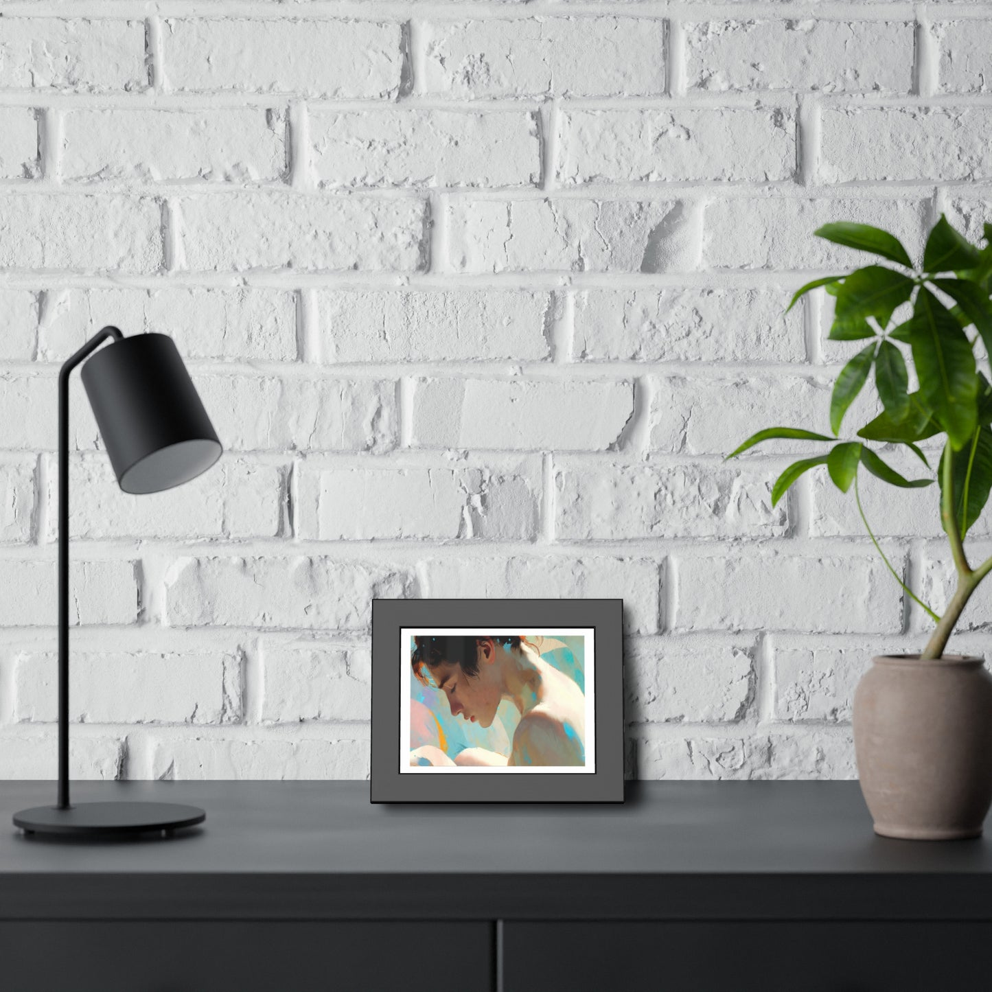 Framed Art Poster — Serene Portrait Print for Home Decor