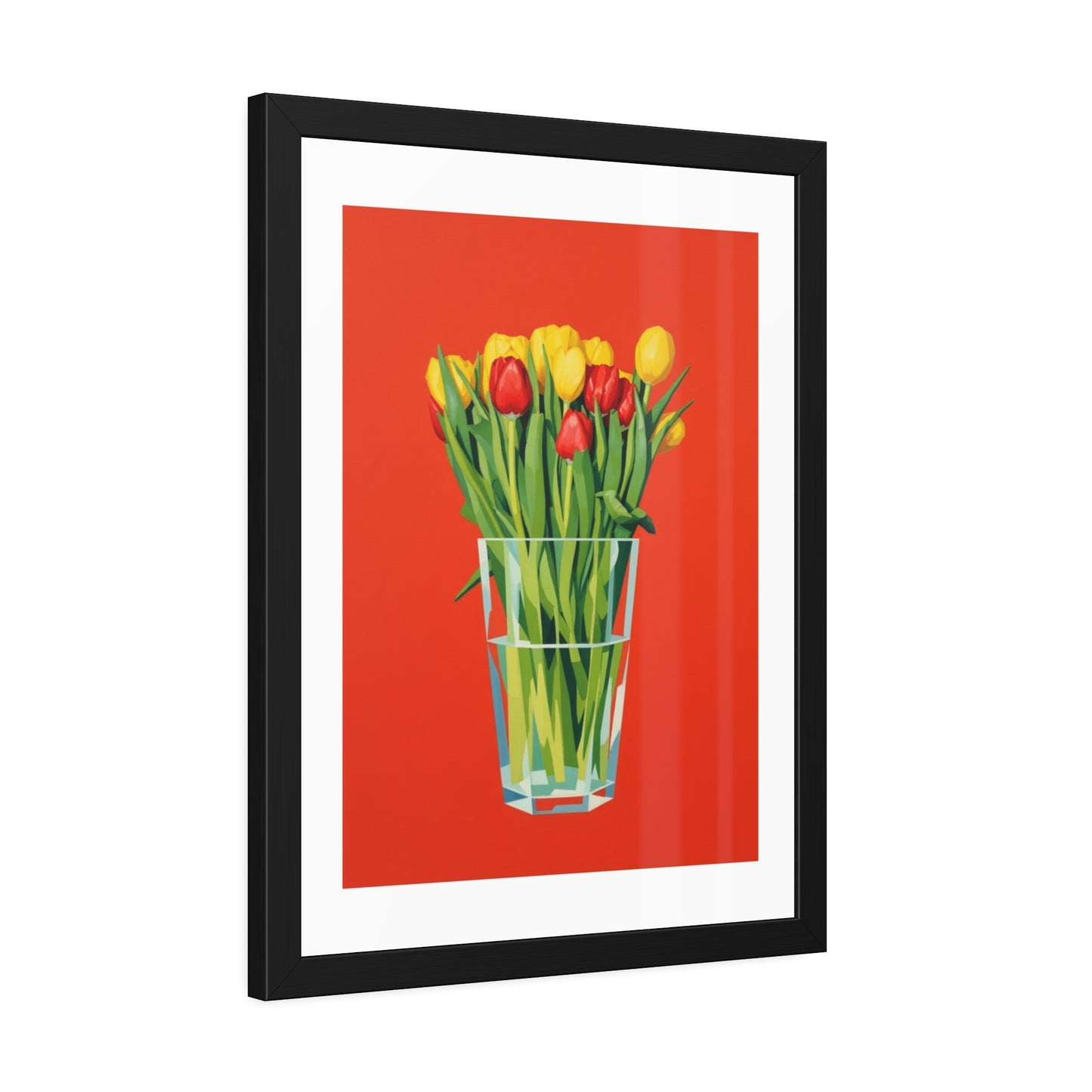 Tulip Bouquet Framed Poster — Bright Floral Wall Art